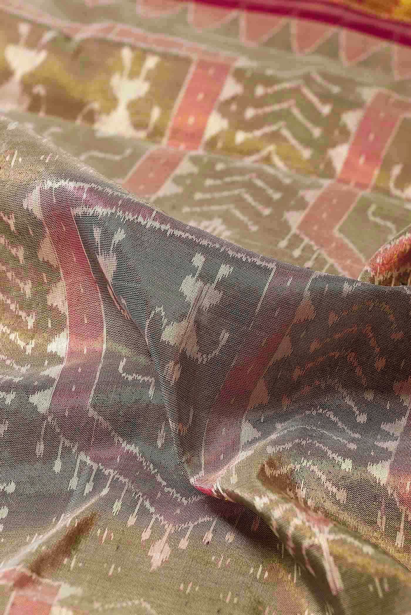 Grey Orissa Silk Saree - Image 3