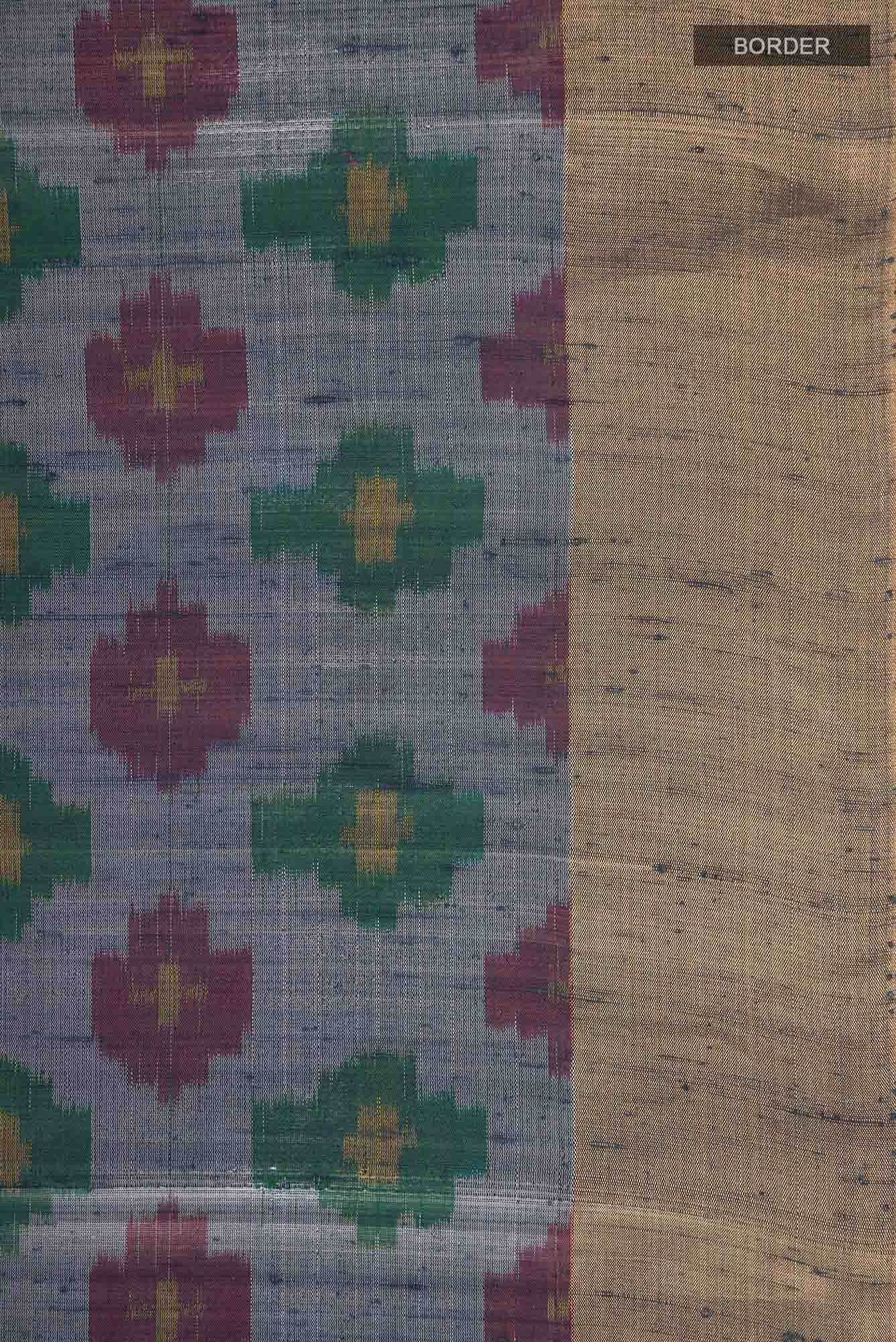 Grey Raw Silk Saree - Image 4