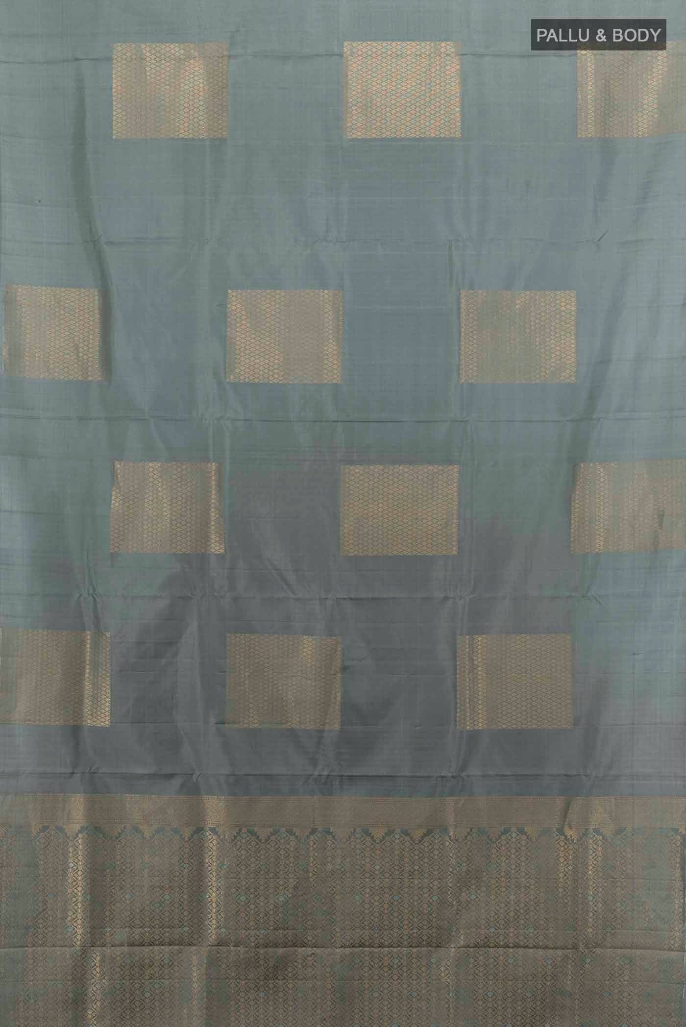 Grey Soft Silk Saree - Image 5