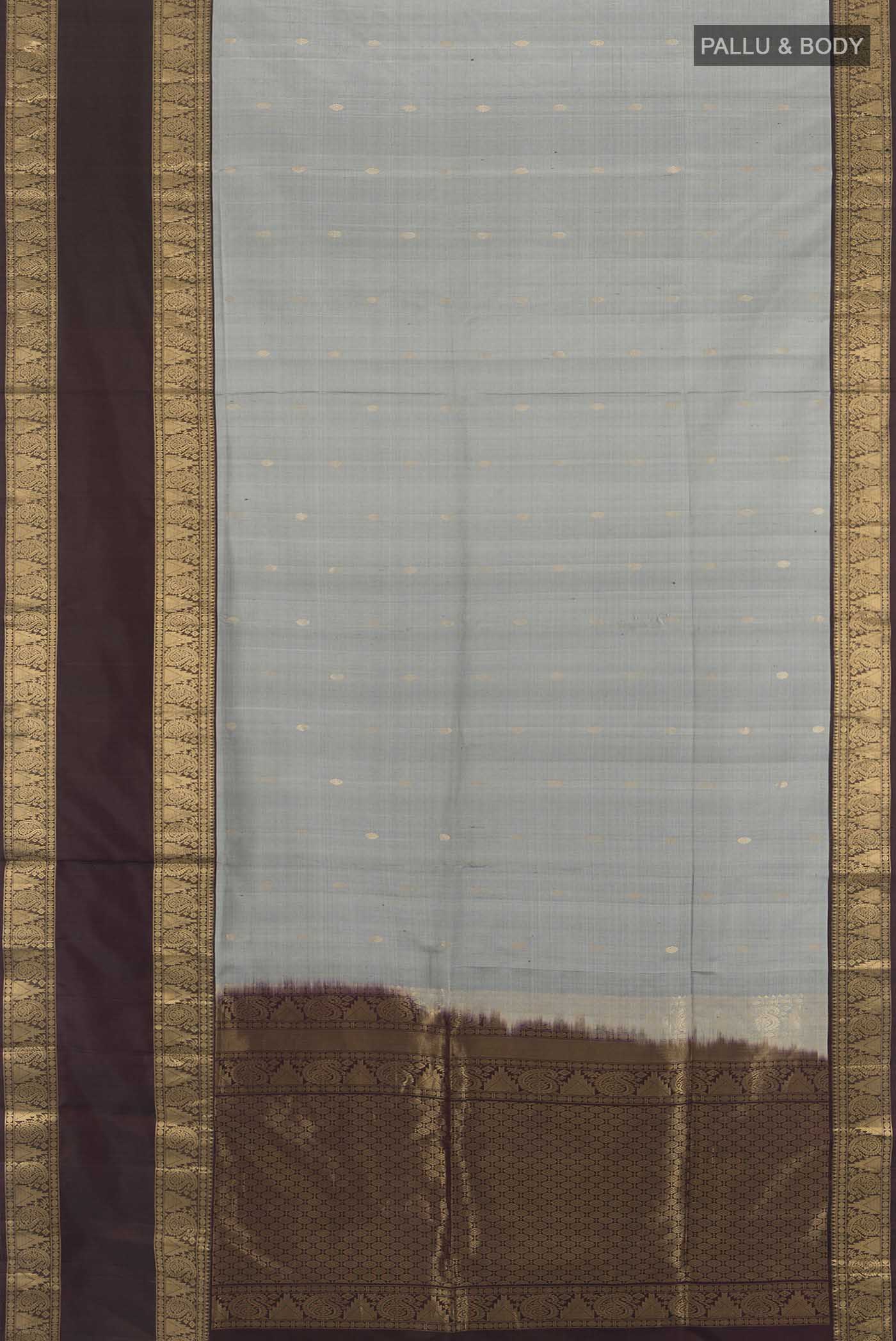 Grey Soft Silk Saree - Image 5