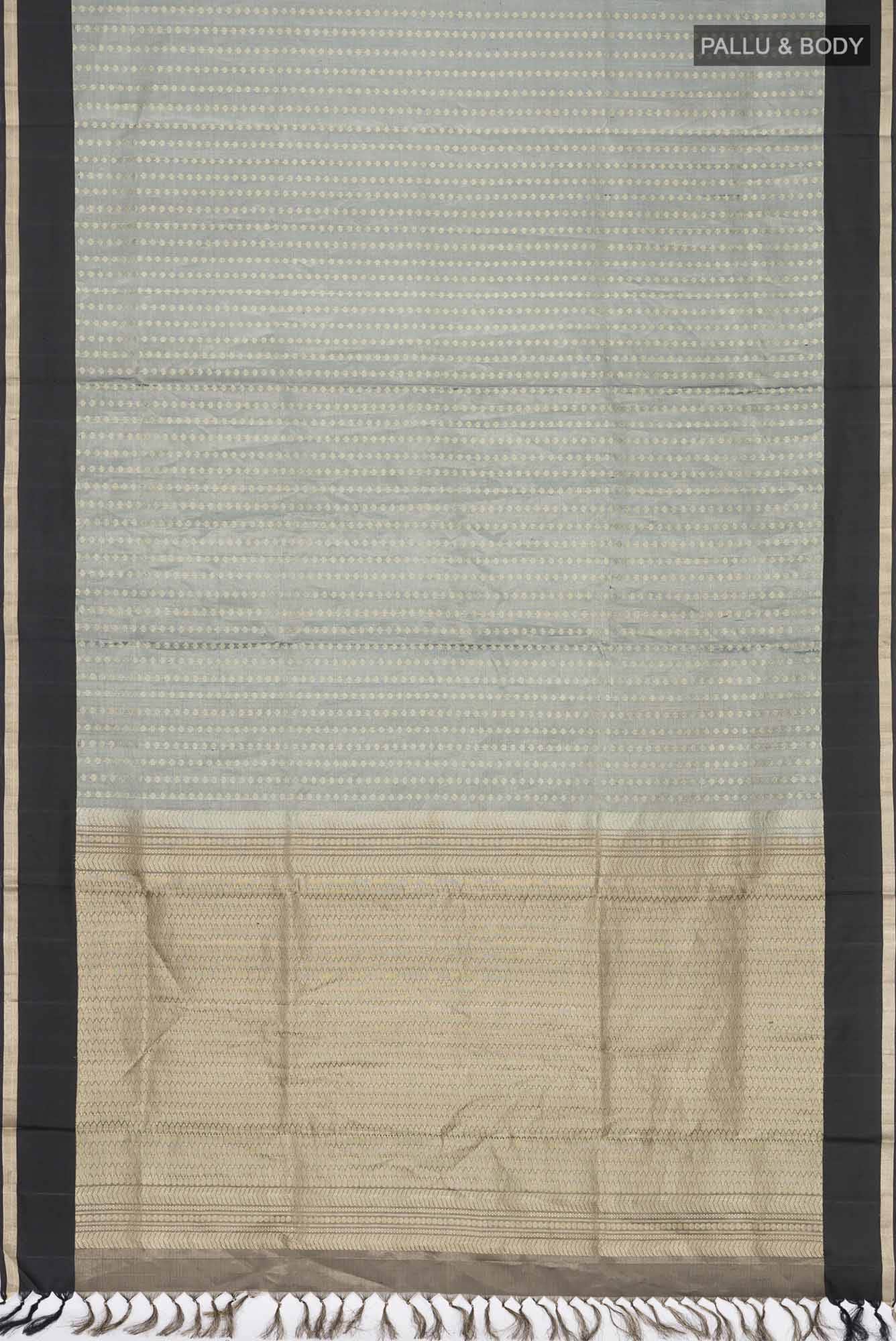 Grey Soft Silk Saree - Image 4