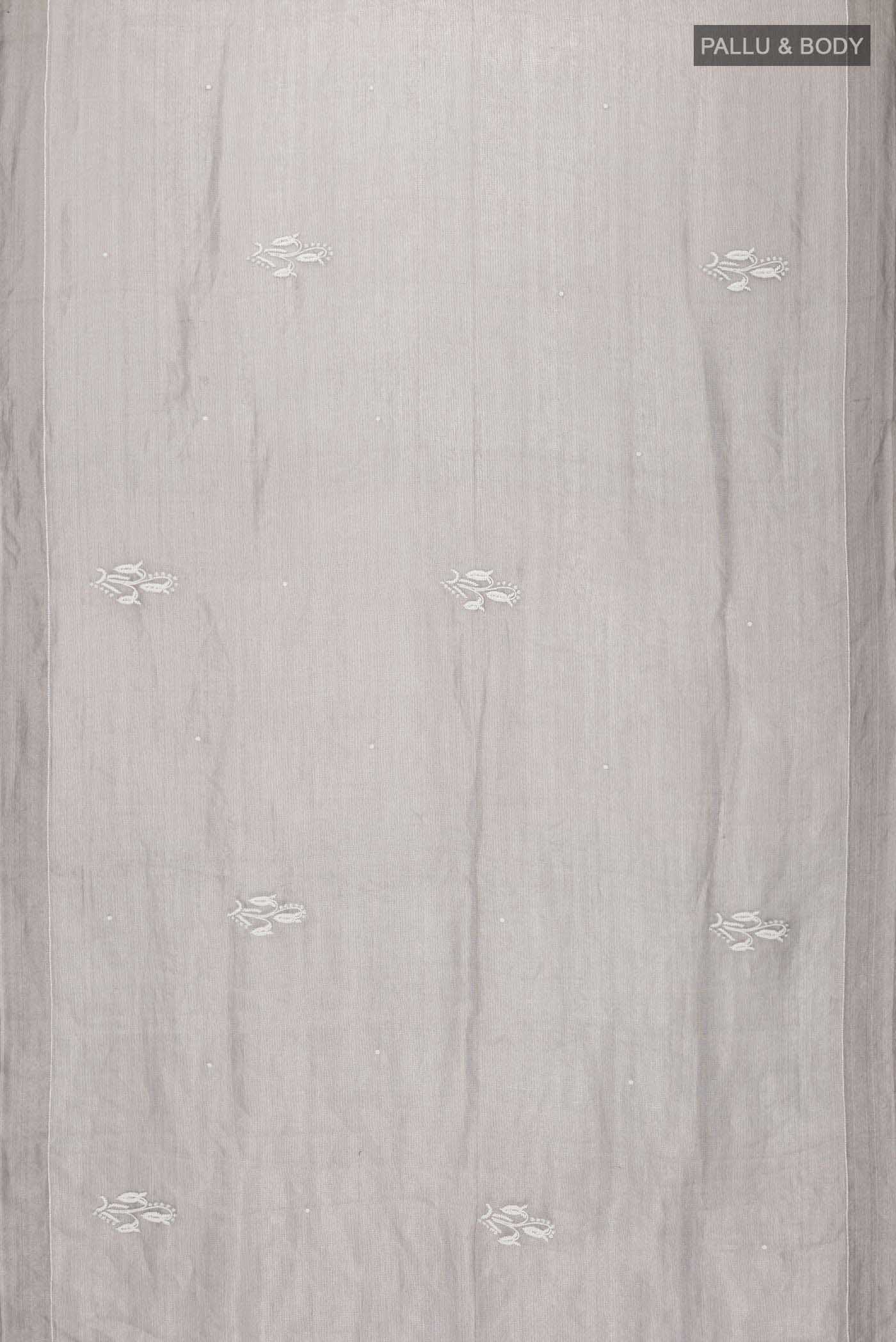 Grey Tissue Silk Saree - Image 5