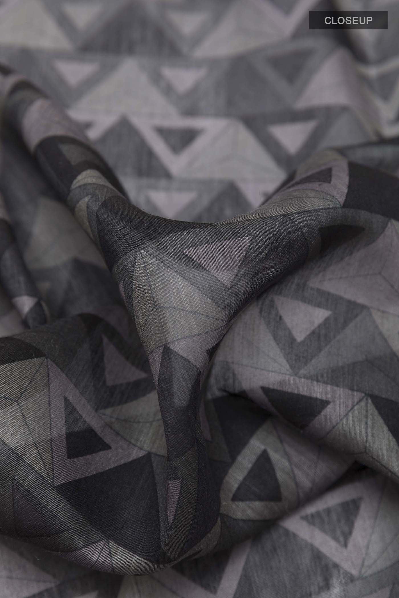 Grey Tussar Saree - Image 2