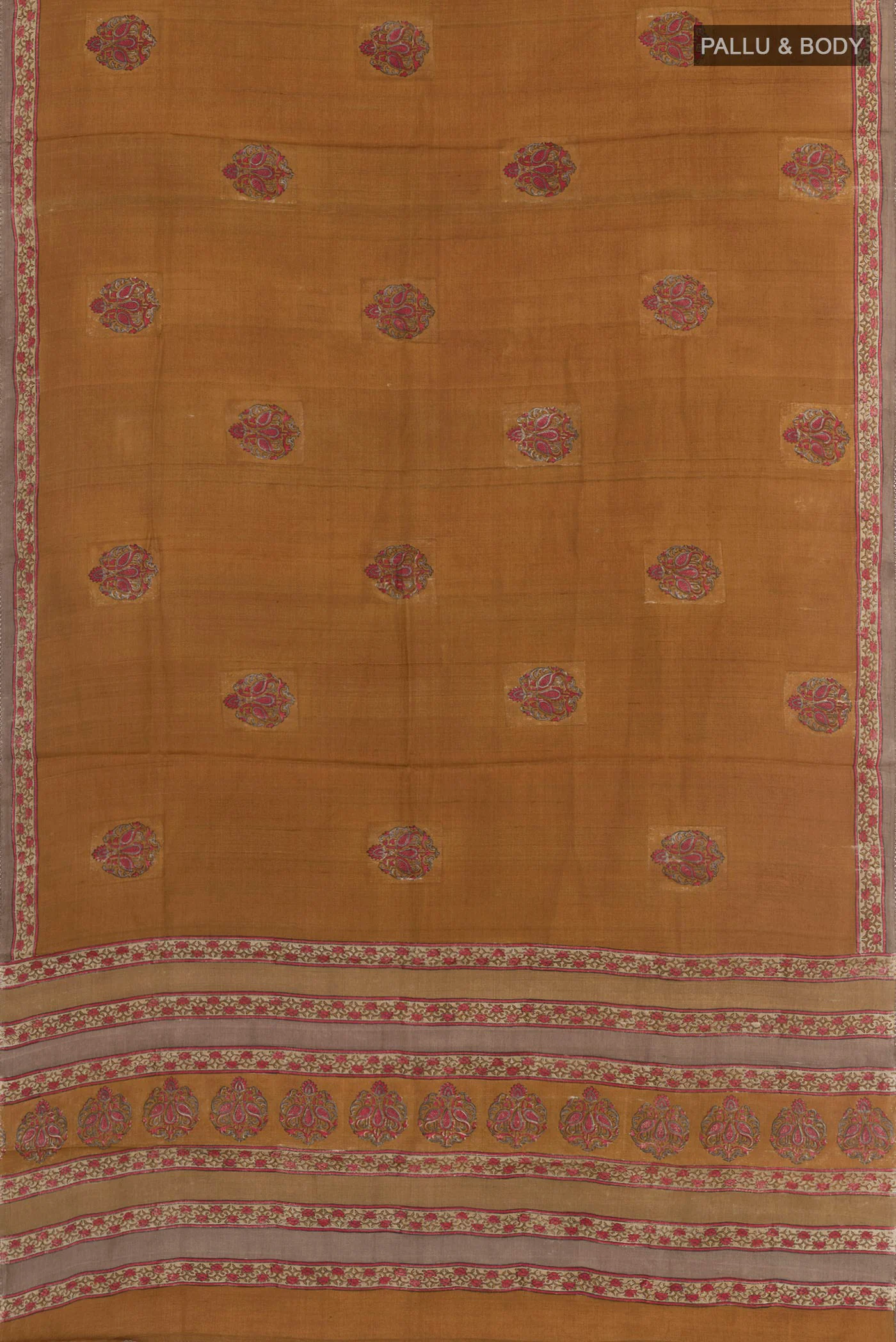 Multi Color Tussar Silk Saree - Image 3