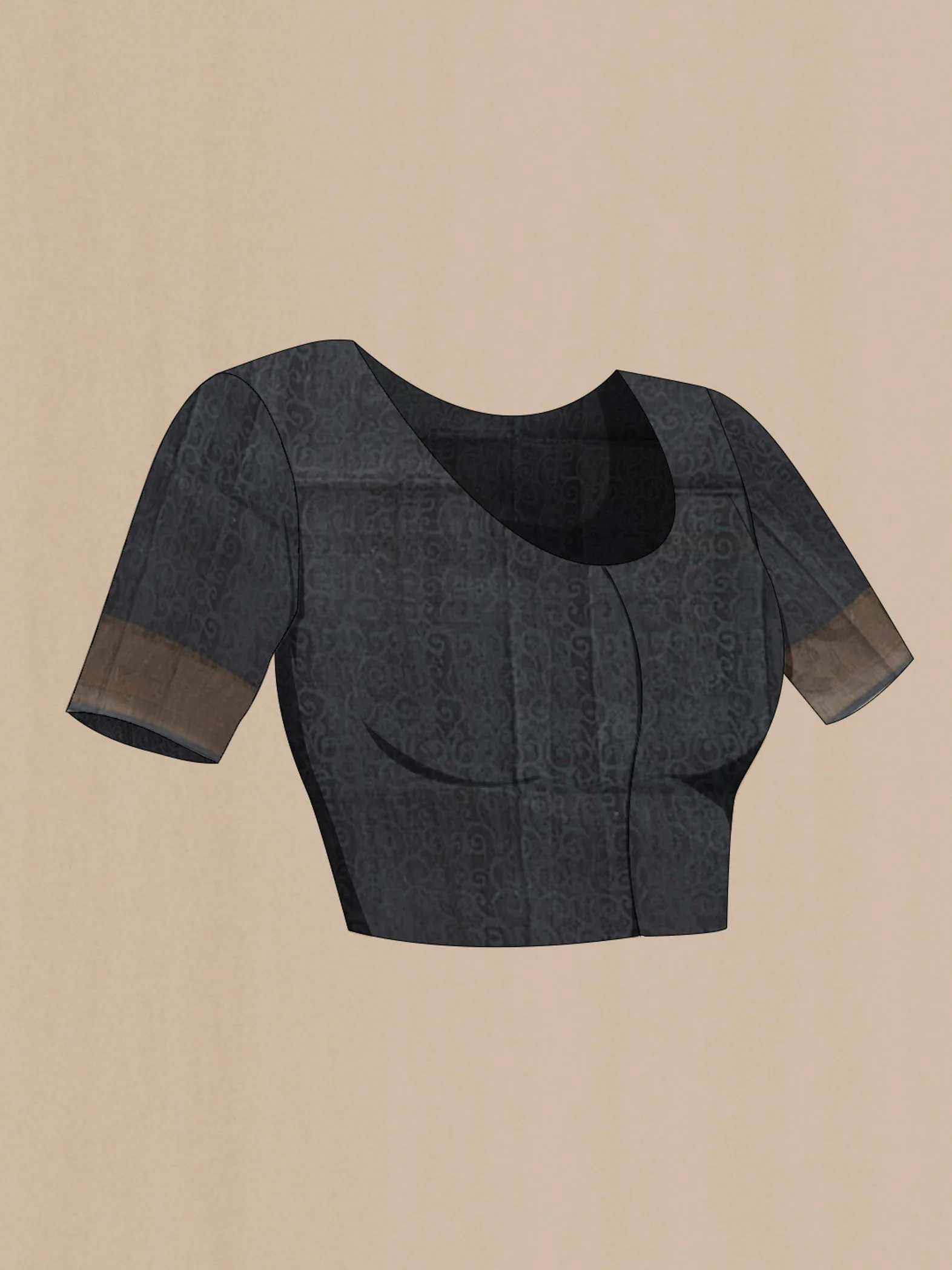 Grey Tussar Silk Saree - Image 4