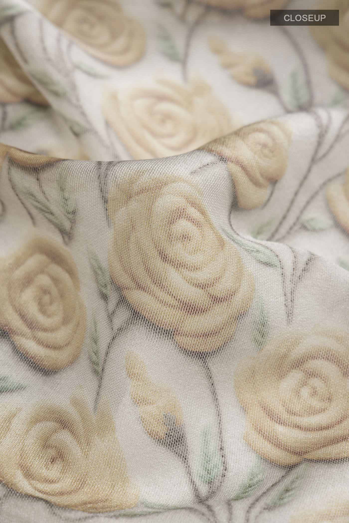 Grey Tussar Silk Saree - Image 2