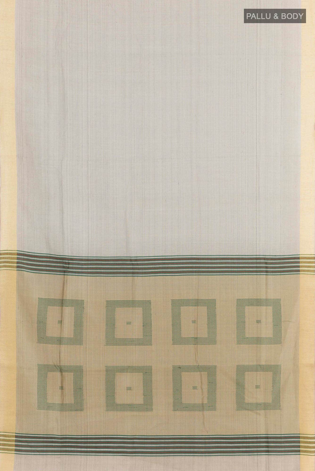 Grey Tussar Silk Saree - Image 2