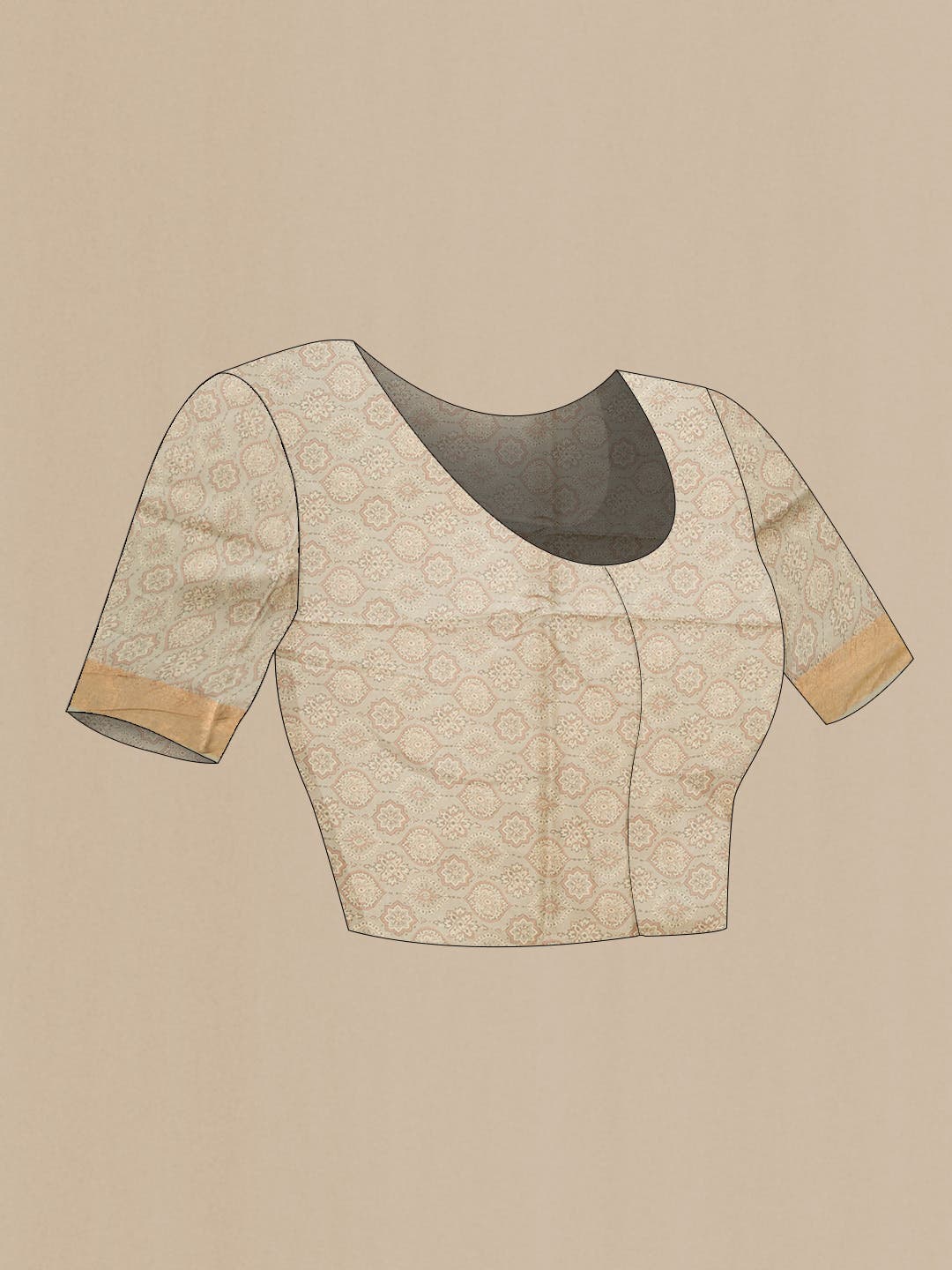 Grey Tussar Silk Saree - Image 4