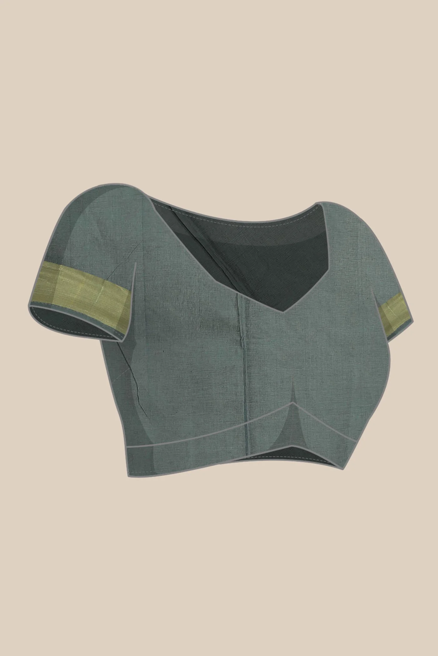 Grey Venkatagiri Cotton Saree - Image 7