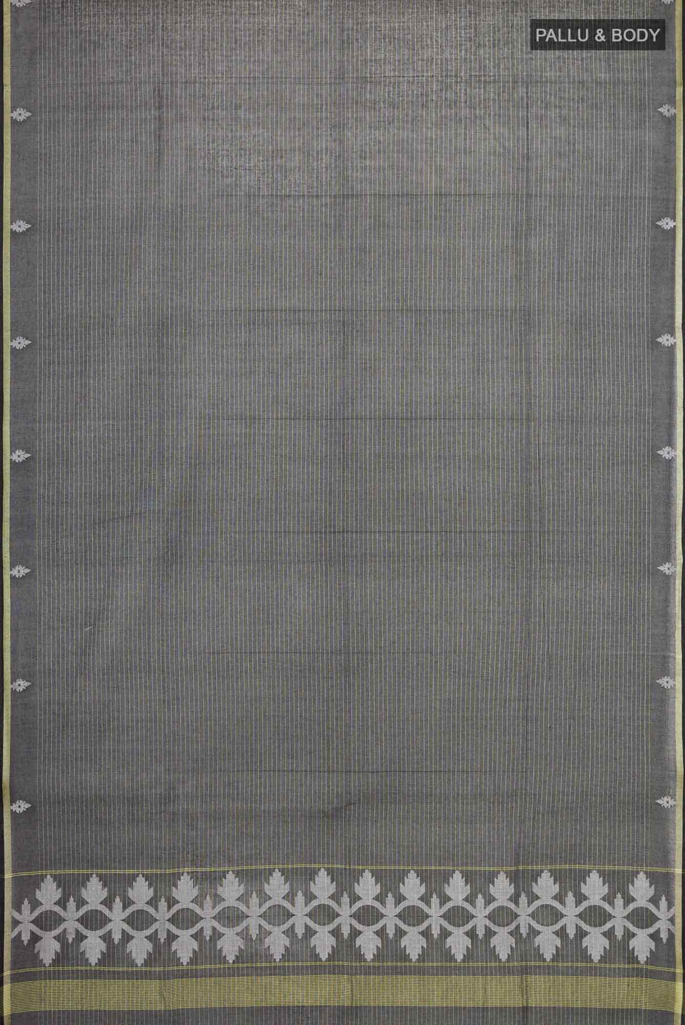 Haimanti-Black Bengal Cotton Saree - Image 4