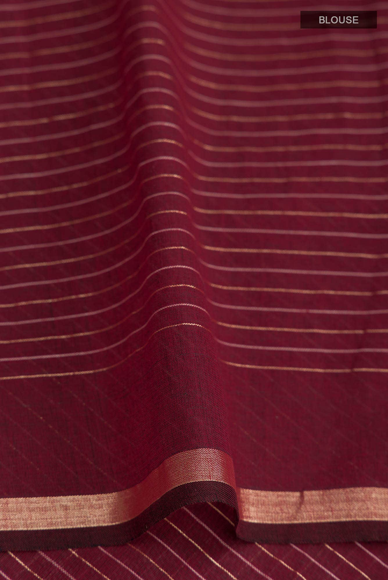 Haimanti-Maroon Bengal Cotton Saree - Image 6