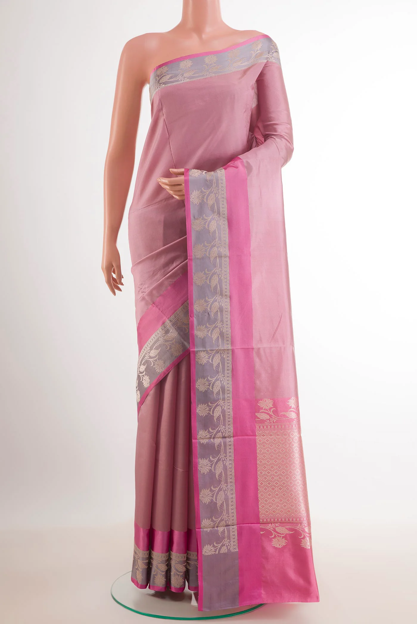 Lavender Banarasi Katan Silk Saree