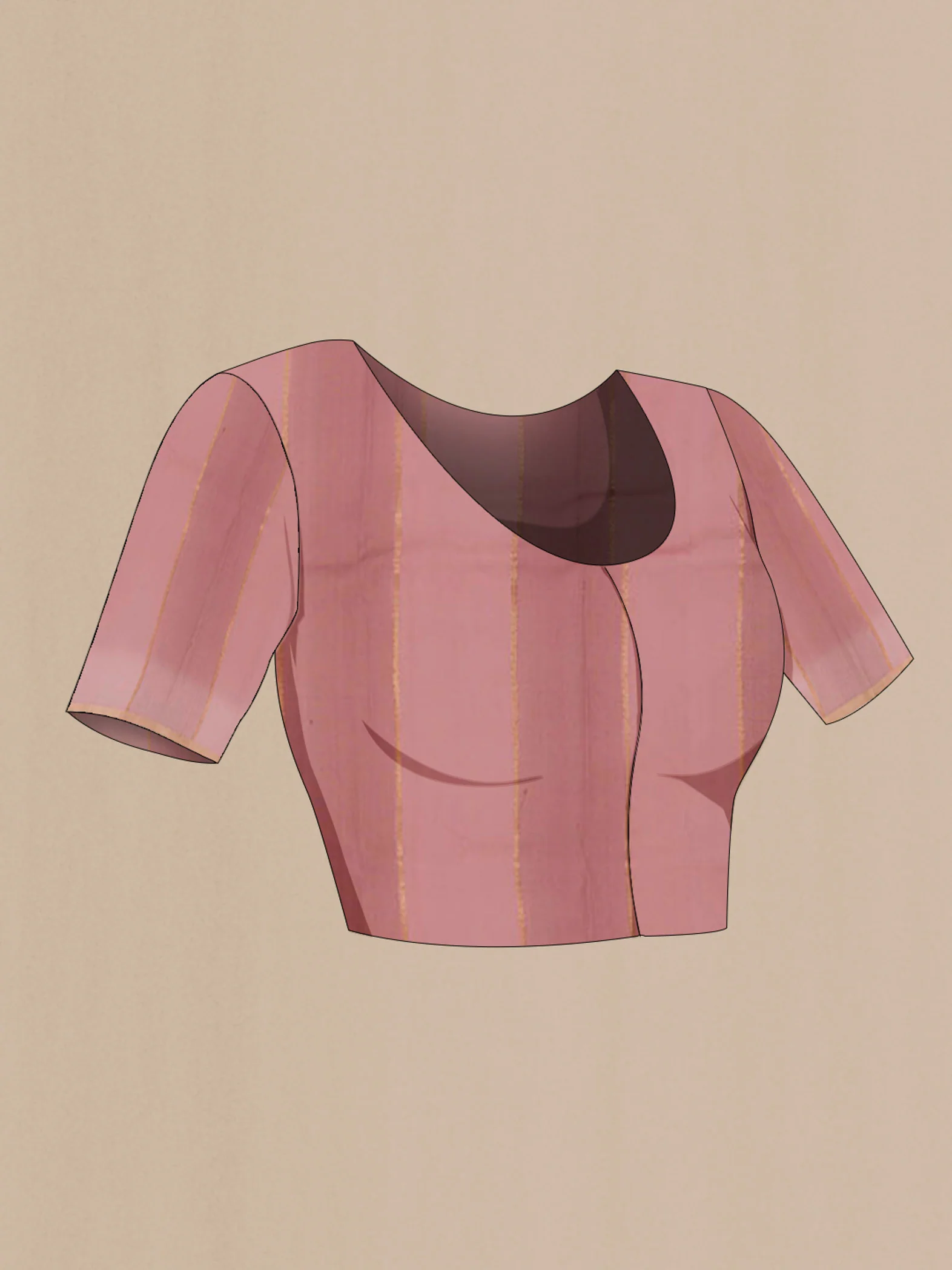 Mauve Organza Silk Saree - Image 2