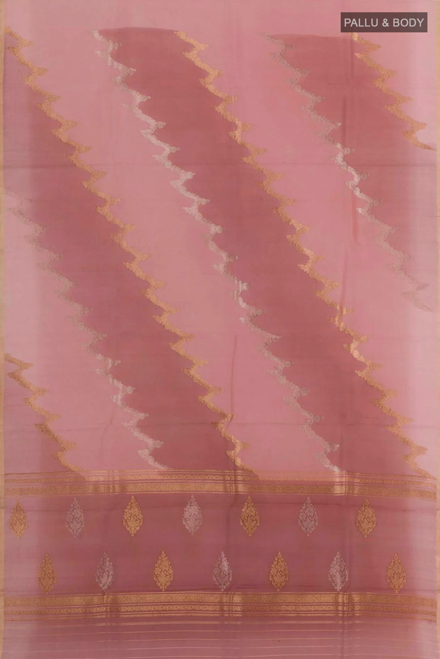 Mauve Organza Silk Saree - Image 3