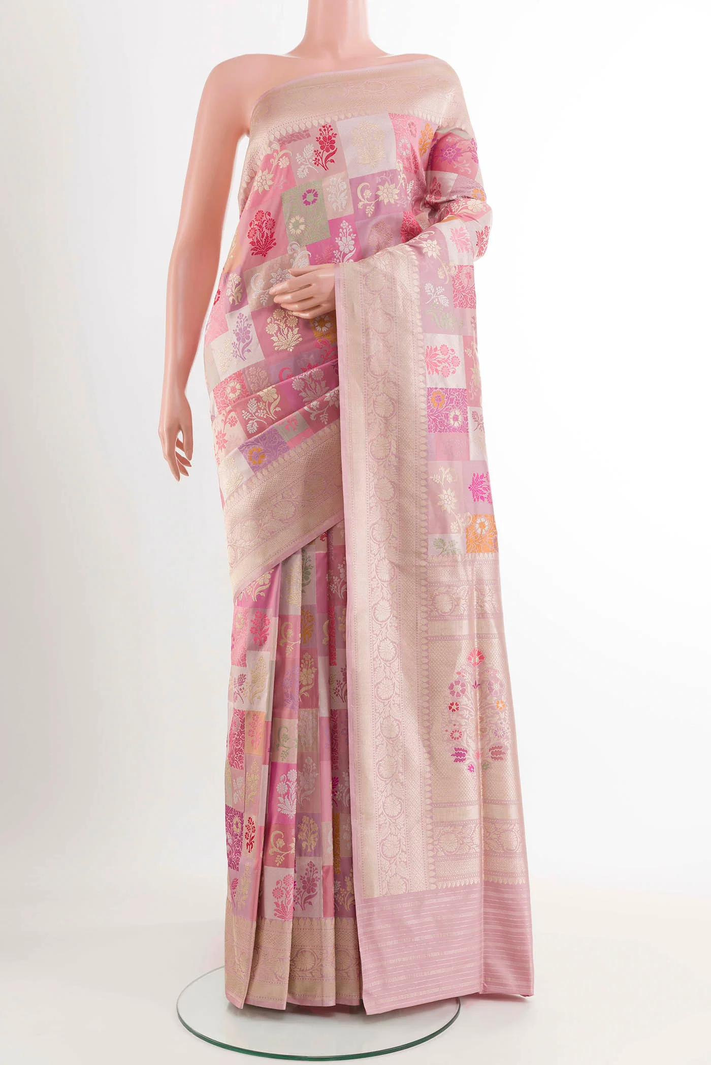 Imperial Pink Banarasi Silk Saree