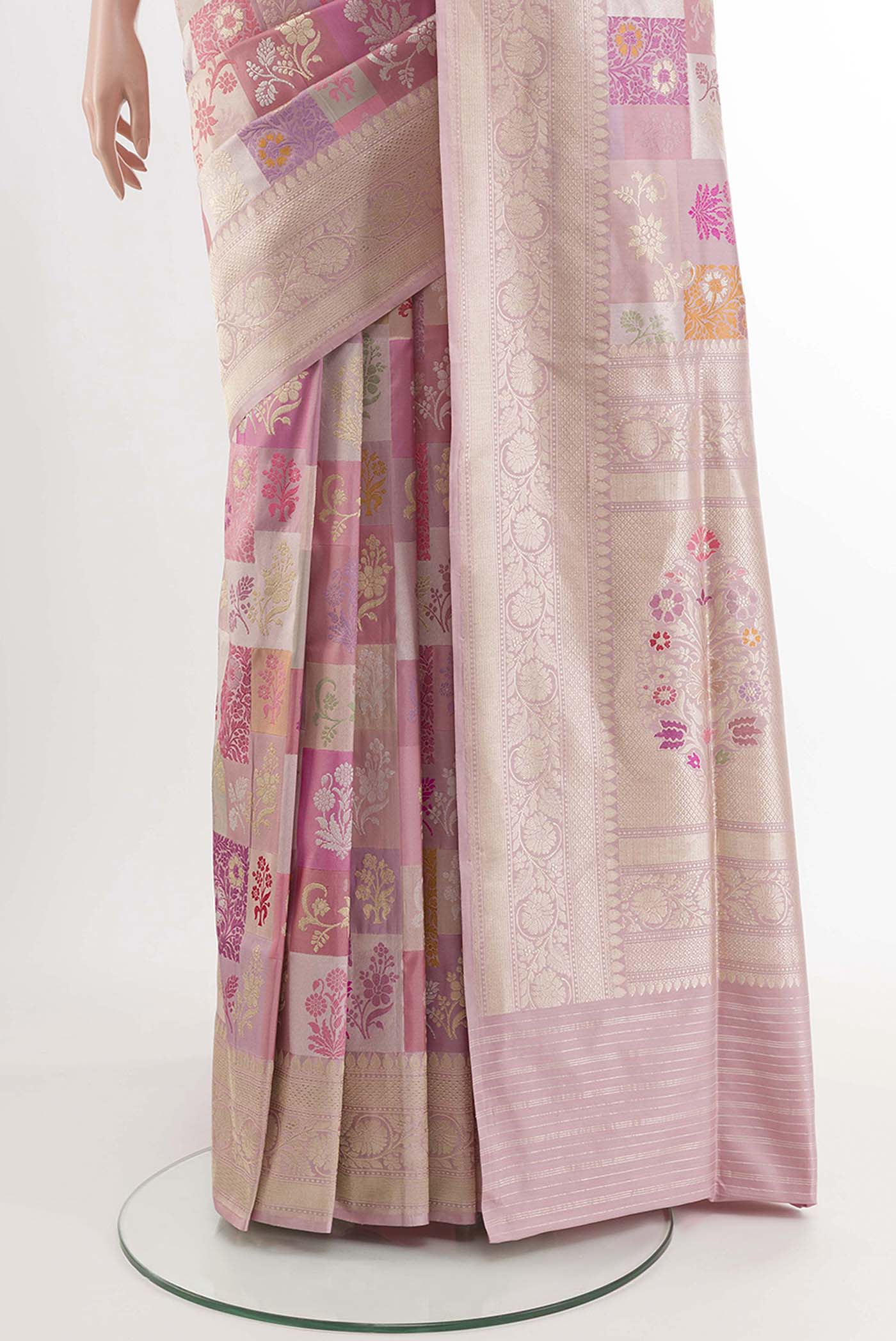Imperial Pink Banarasi Silk Saree - Image 3