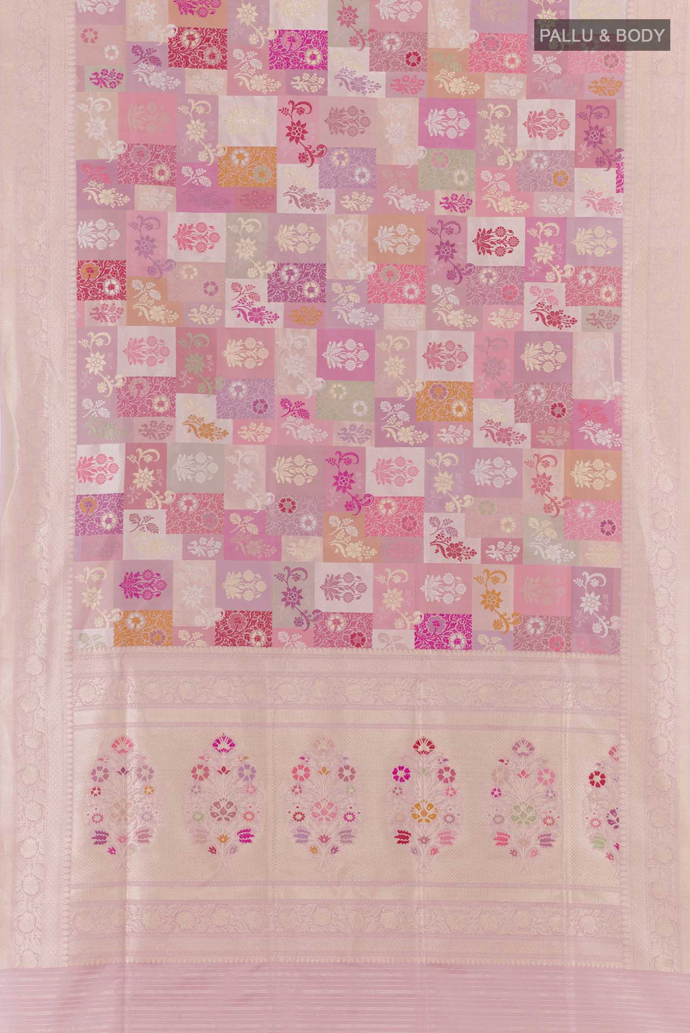 Imperial Pink Banarasi Silk Saree - Image 4