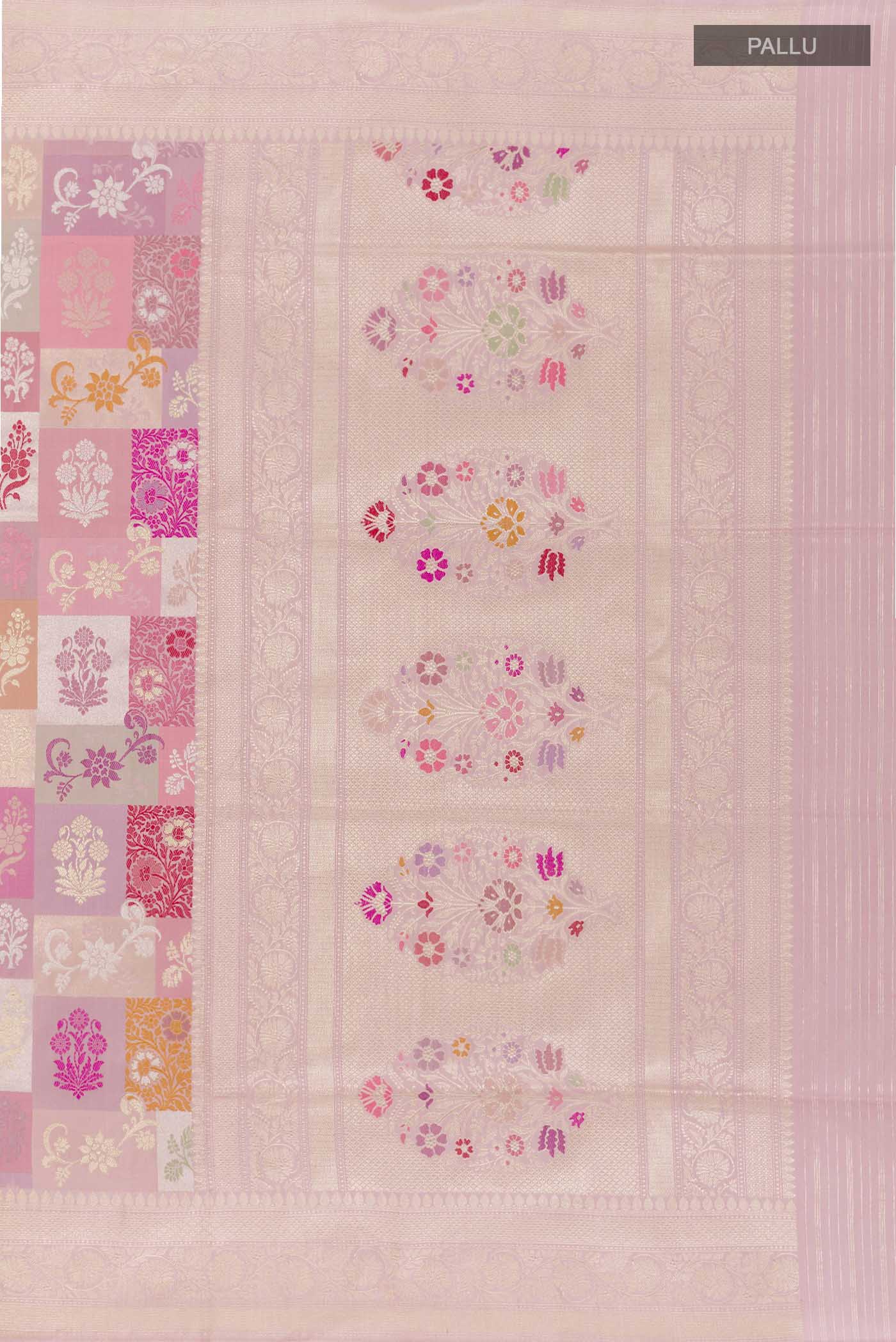 Imperial Pink Banarasi Silk Saree - Image 5