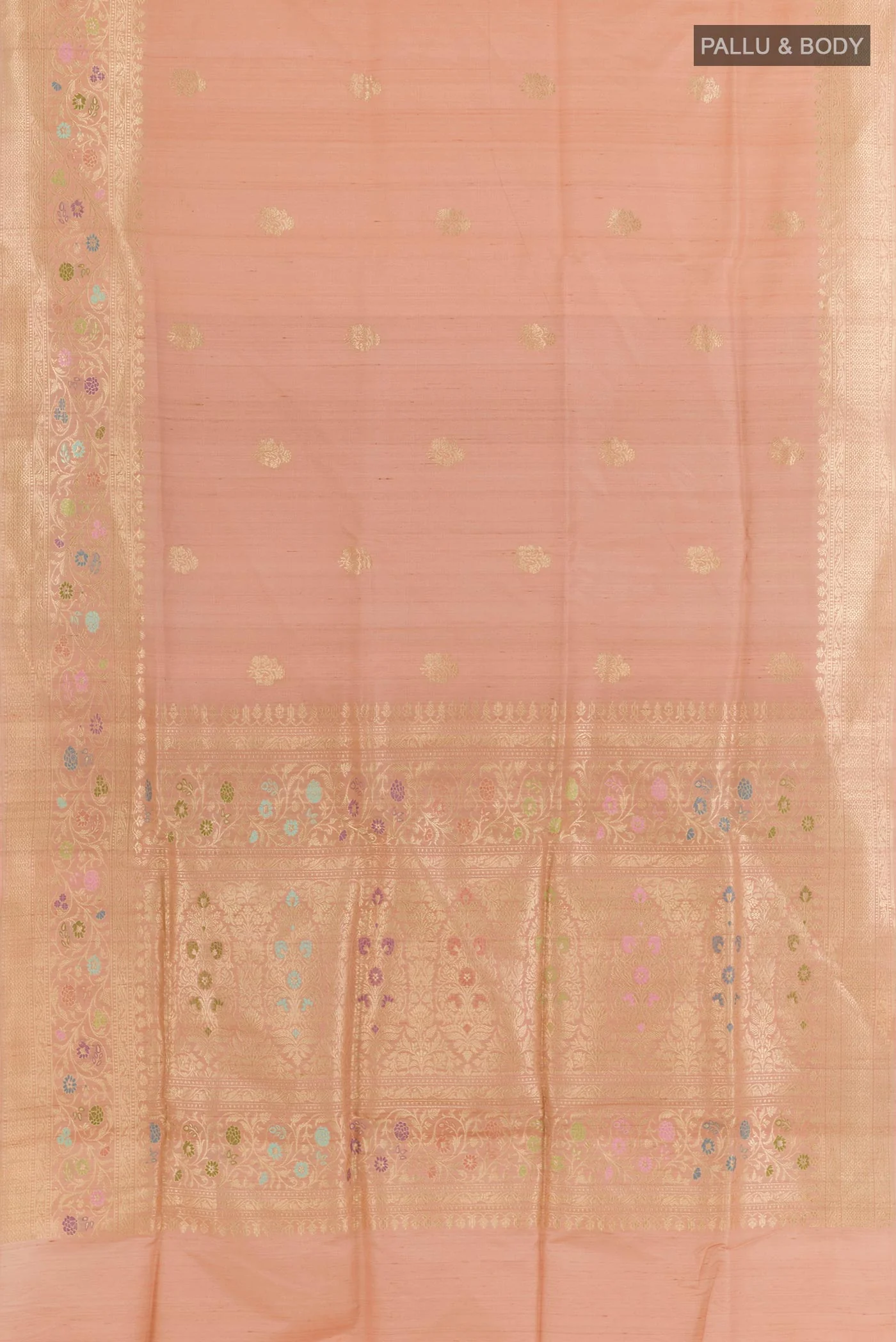 Peach Banarasi Silk Saree - Image 5