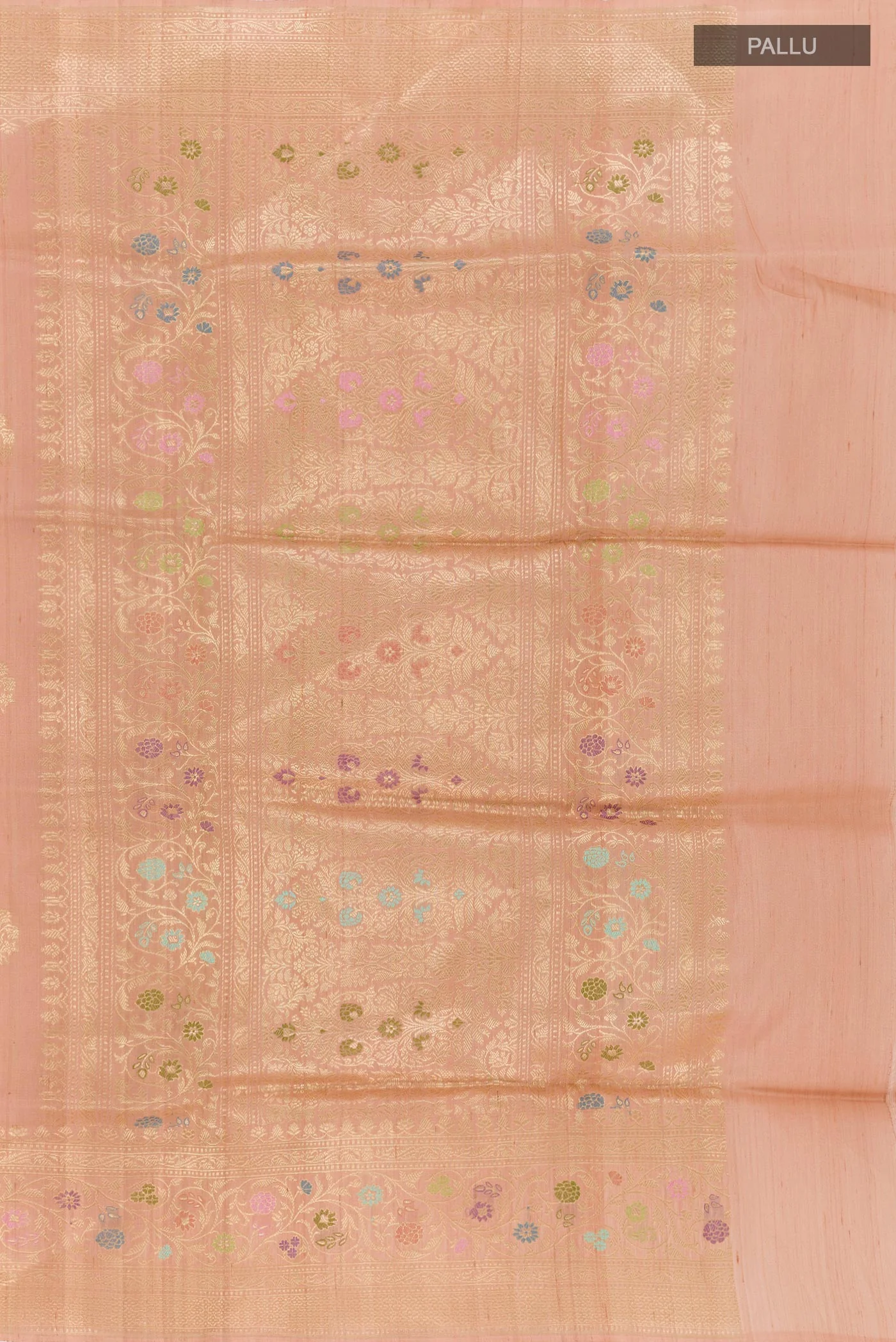 Peach Banarasi Silk Saree - Image 6