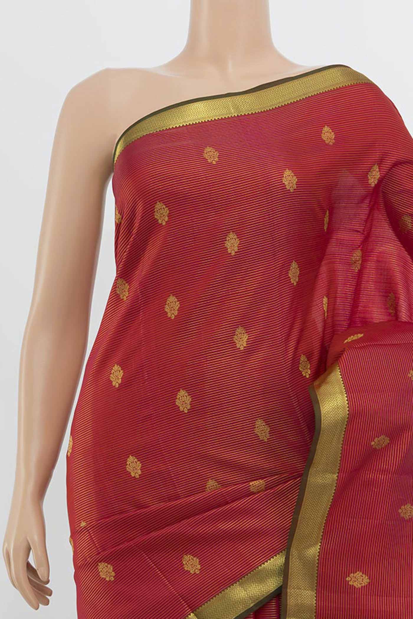 Imperial Pink Kanchipuram Silk Saree - Image 2