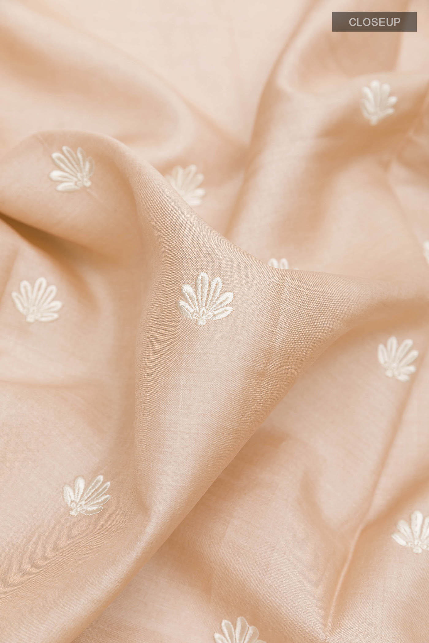 Beige Tussar Saree - Image 2