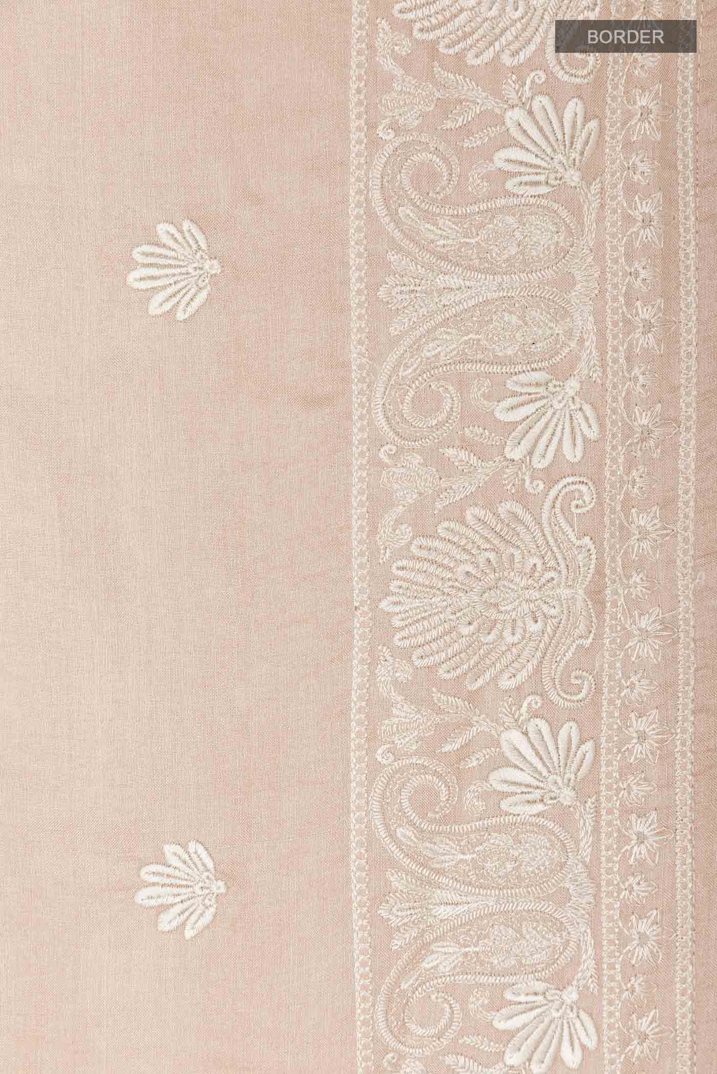 Beige Tussar Saree - Image 3