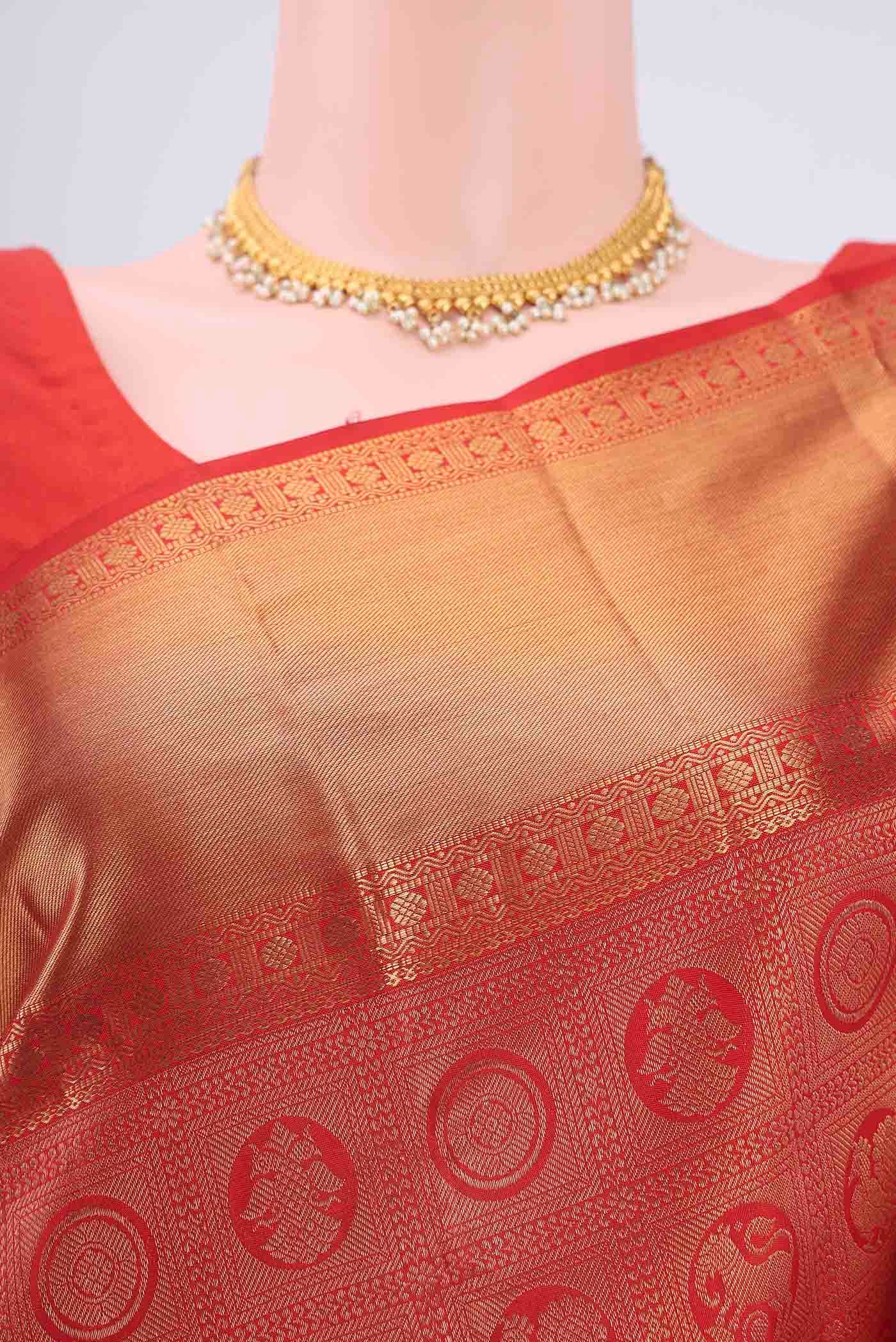 Imperial Red Kanjivaram Saree - Image 2