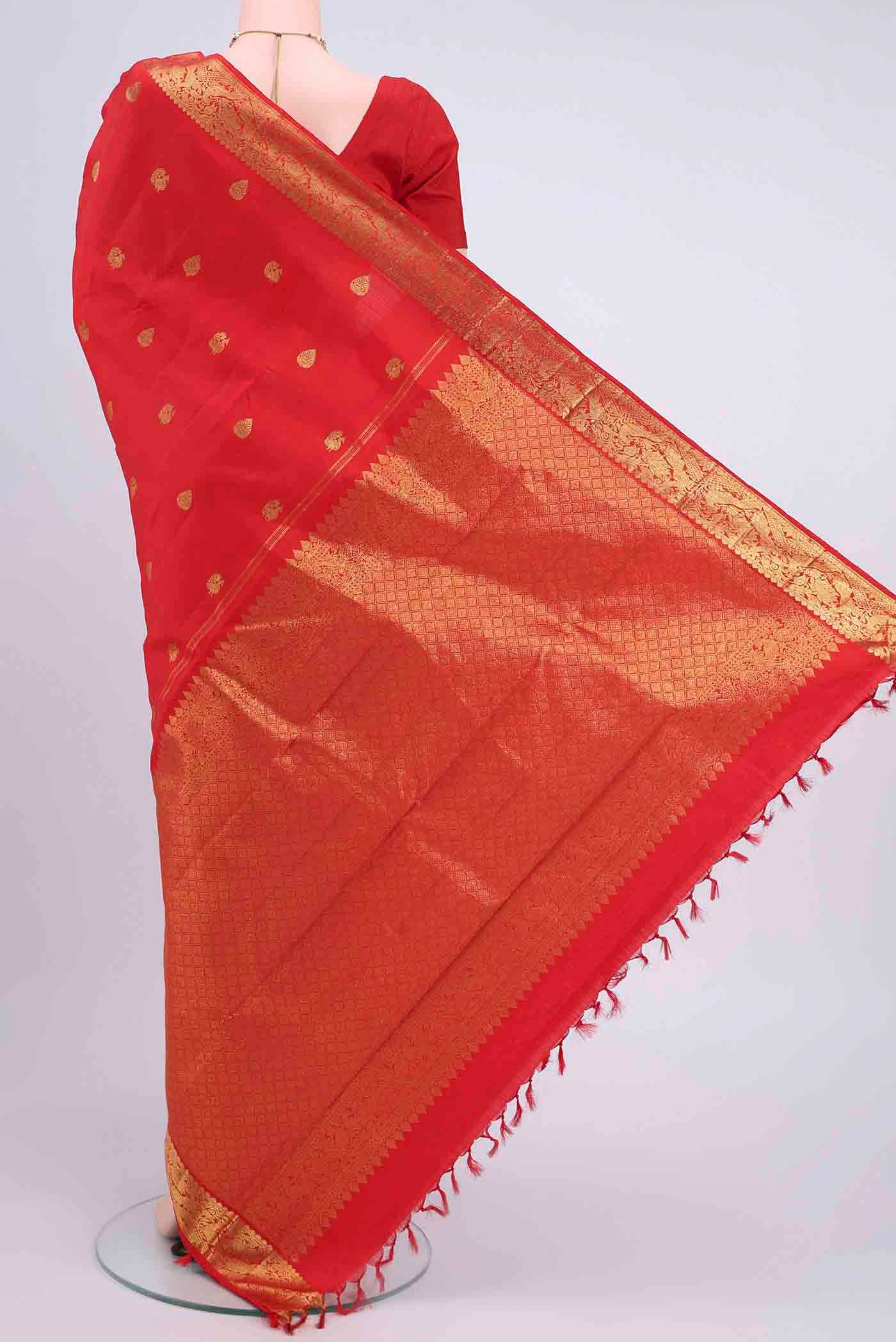 Imperial Red Kanjivaram Saree - Image 3