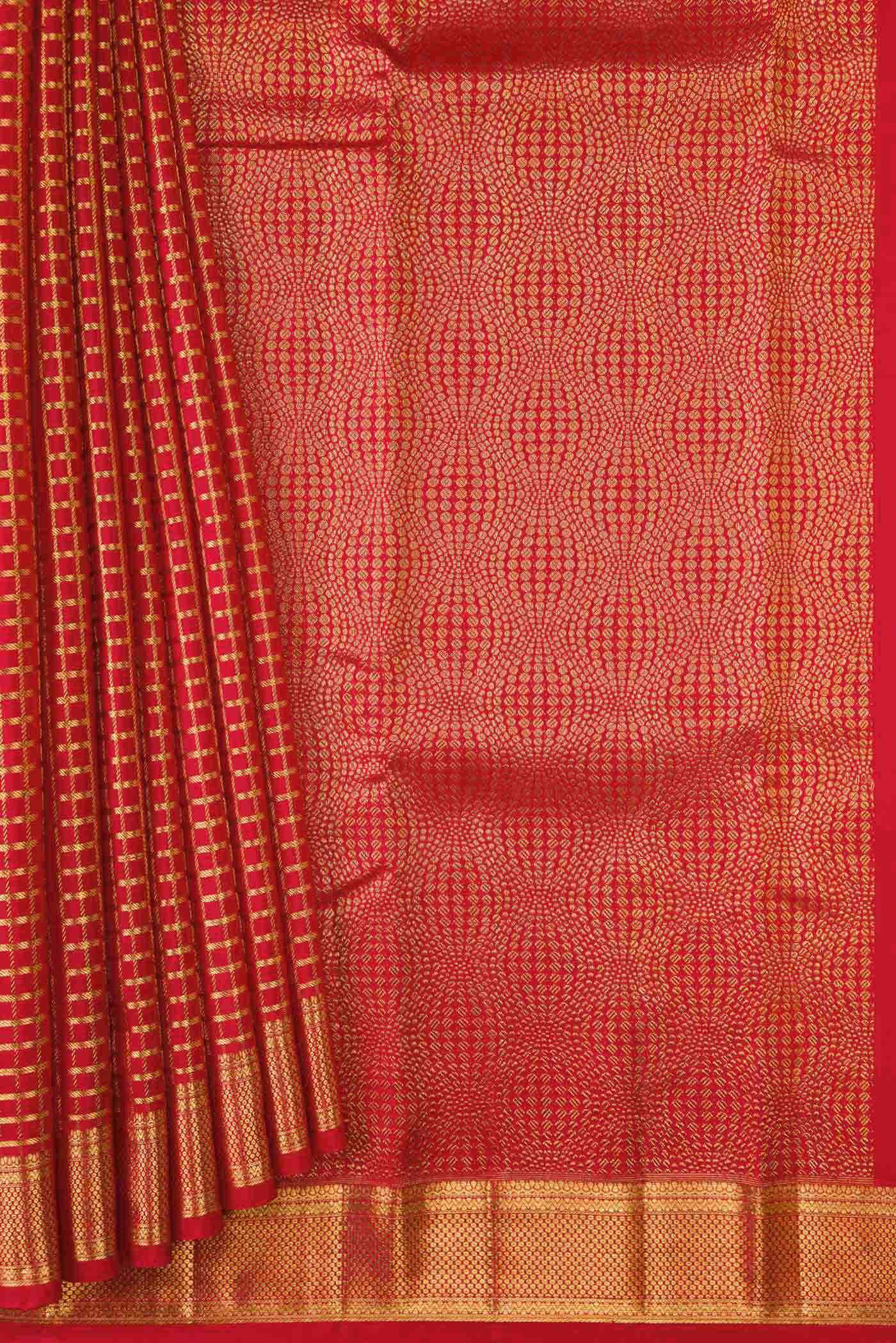 Imperial Red Kanchipuram Silk Saree - Image 2