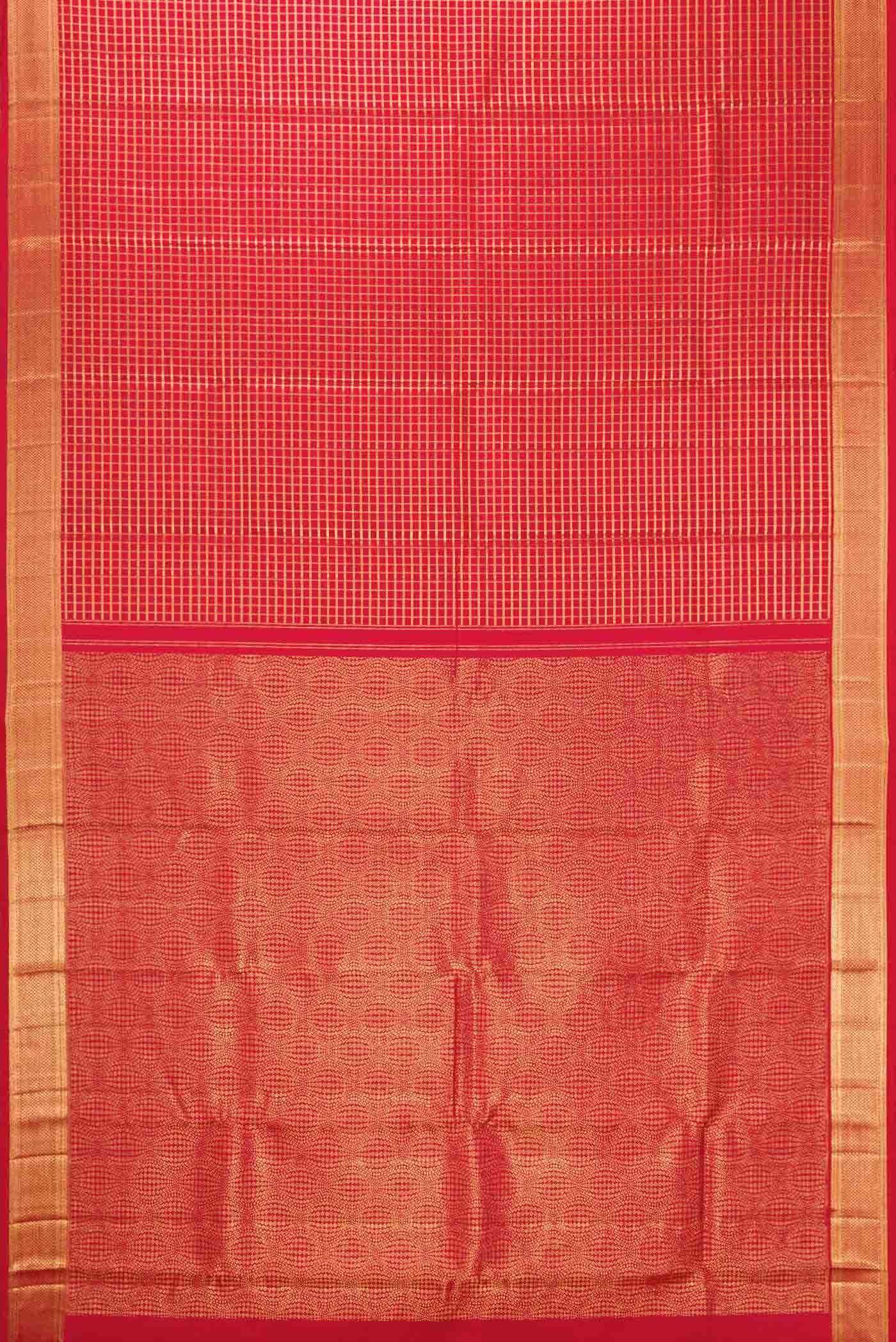 Imperial Red Kanchipuram Silk Saree - Image 4