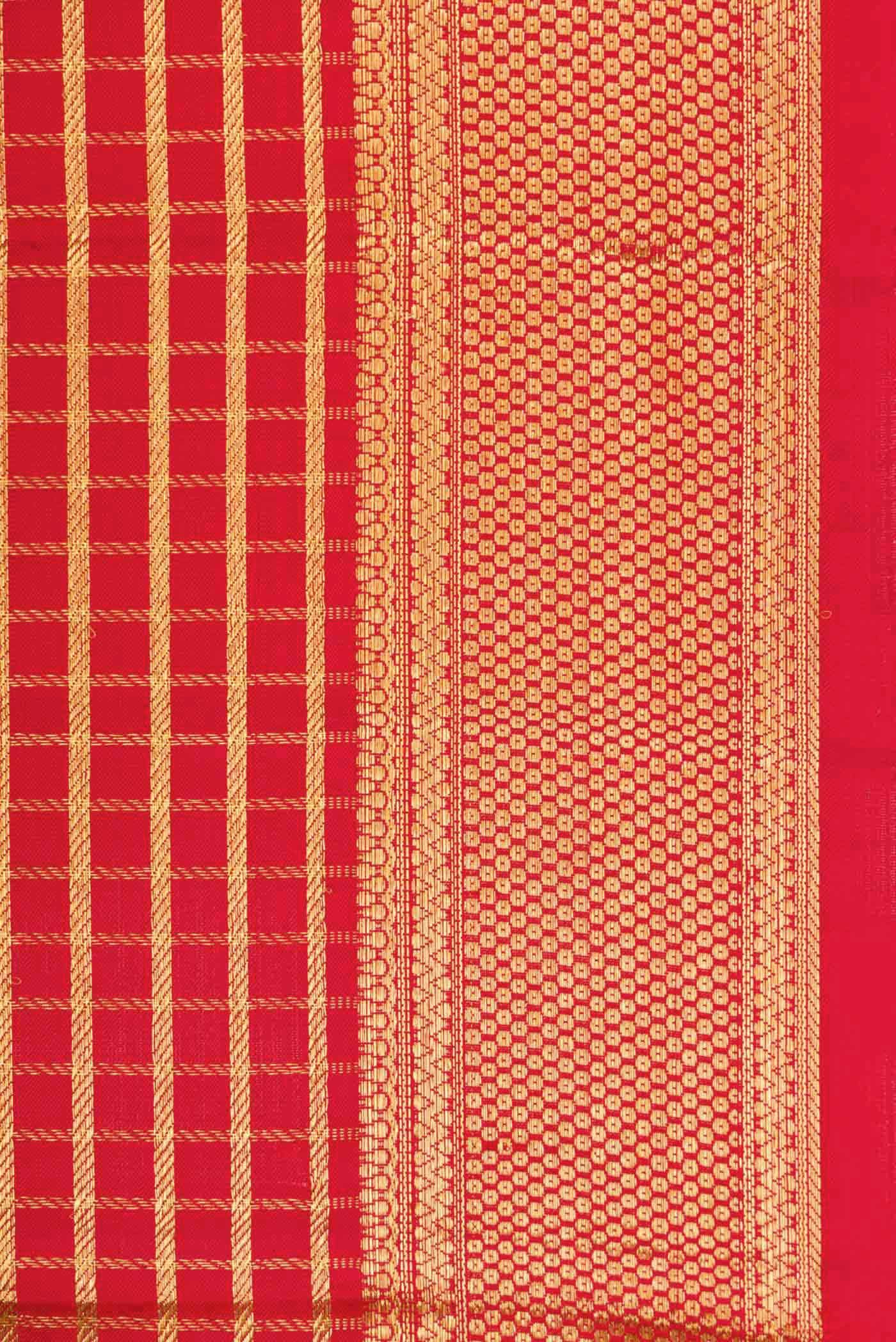 Imperial Red Kanchipuram Silk Saree - Image 6