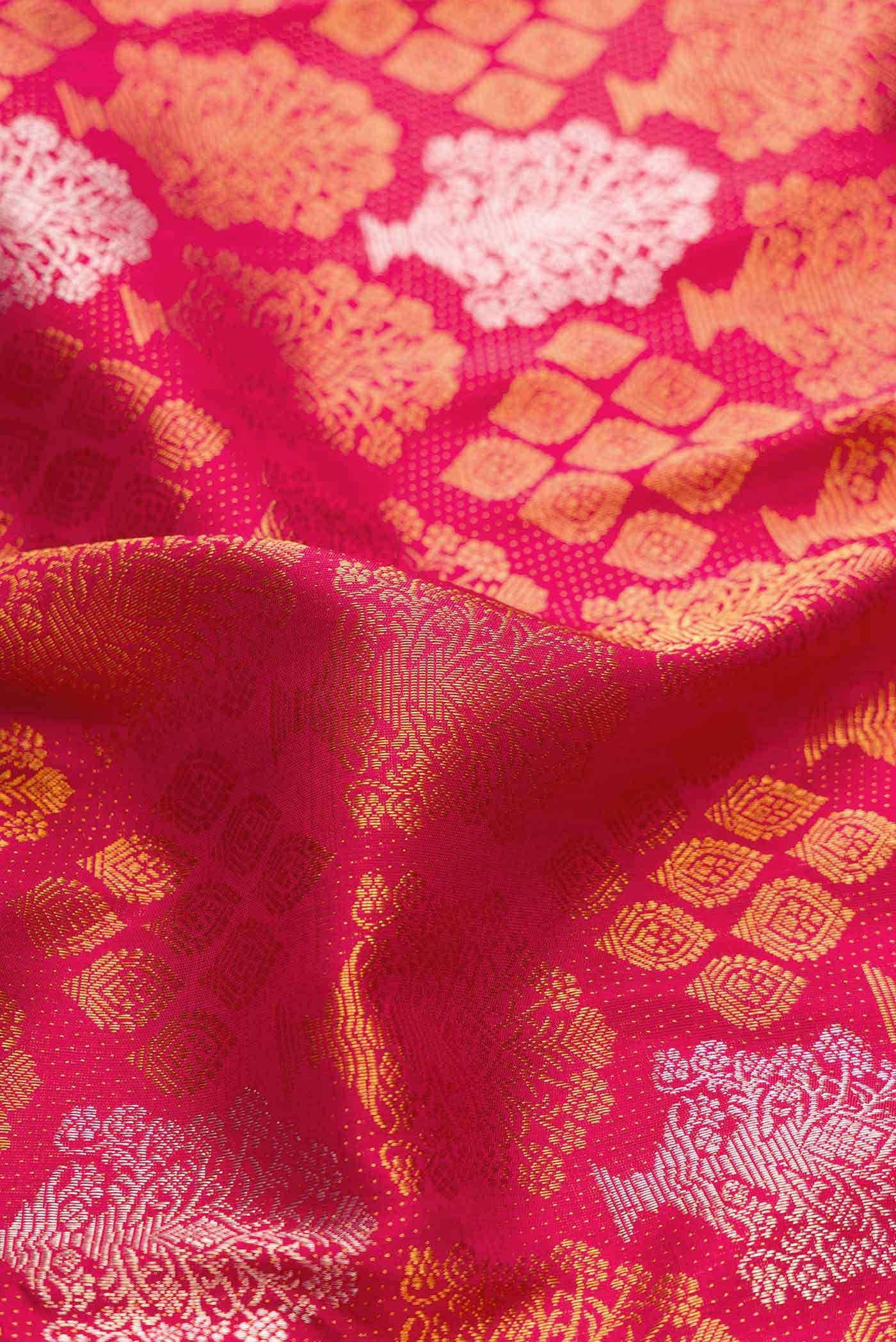 Imperial Red Kanchipuram Silk Saree - Image 3