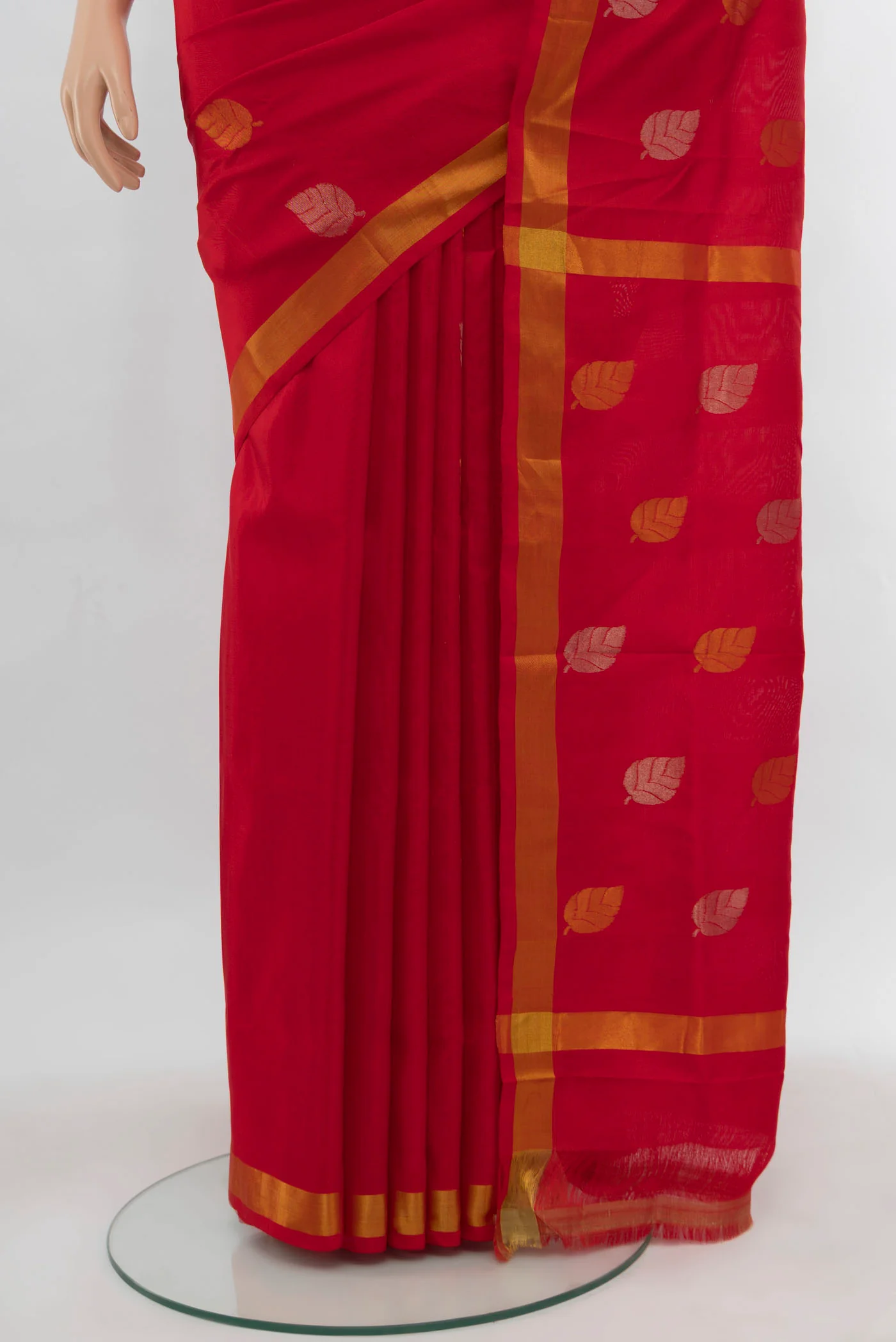 Red Uppada Silk Saree - Image 3