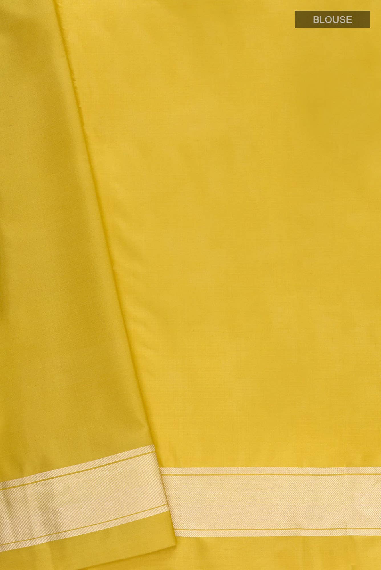 Japanese Tea Ceremony-Yellow Banarasi Silk Saree - Image 10