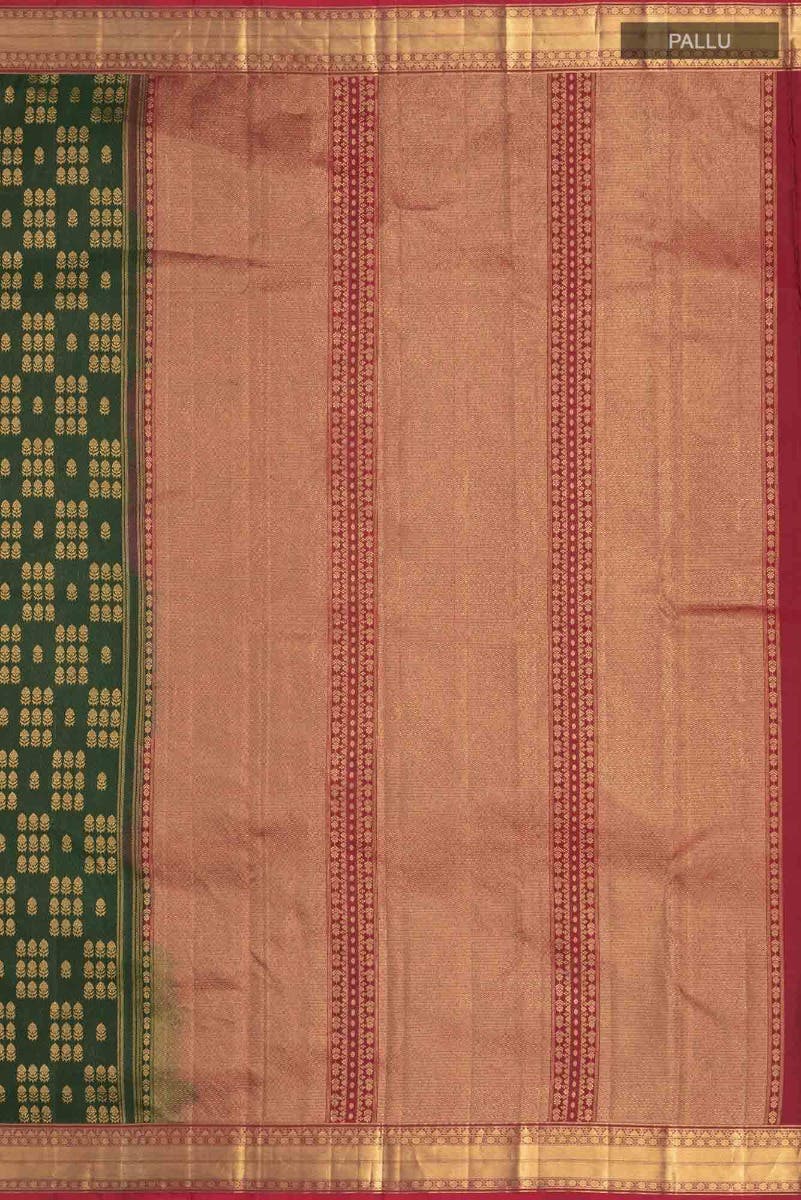 Kanaka-Green Kanchipuram Silk Saree - Image 8