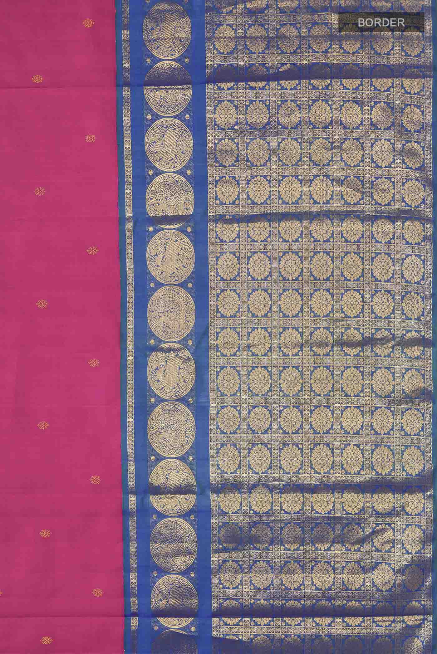 Kanmani-Pink Kanchipuram Silk Saree - Image 3