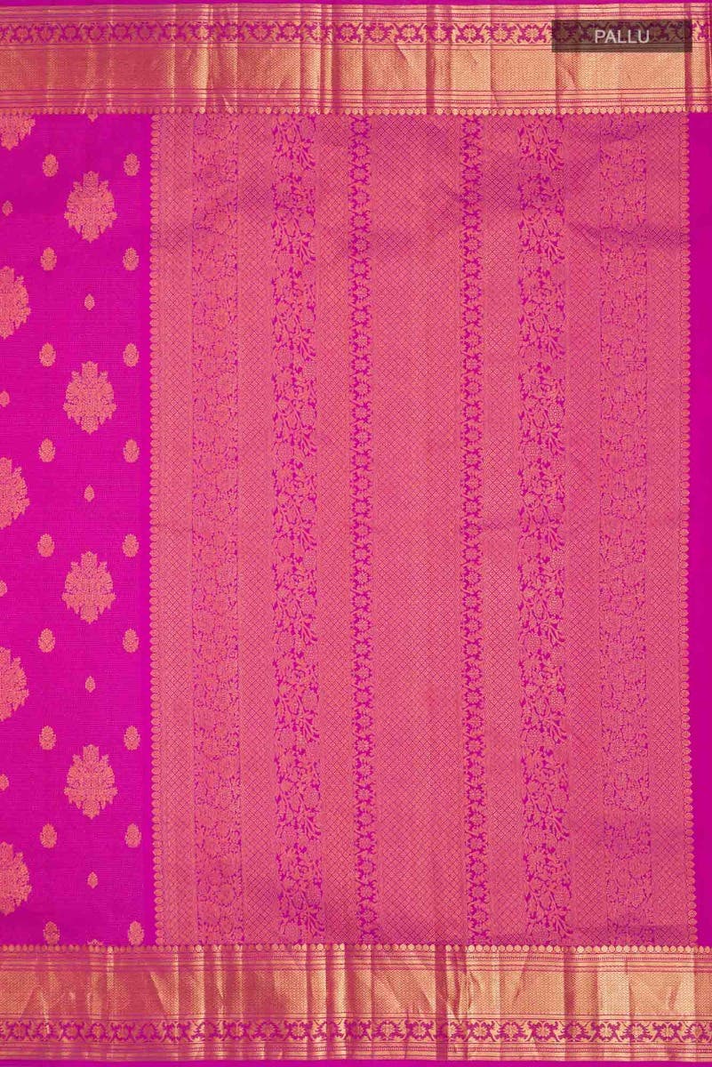 Kavini-Dark Pink Kanchipuram Silk Saree - Image 9