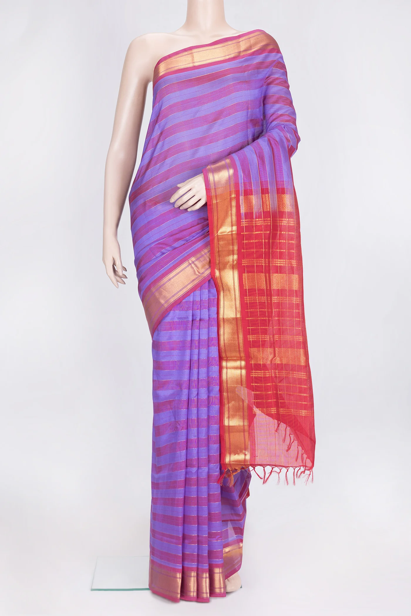 Multi Color Silk Cotton Saree