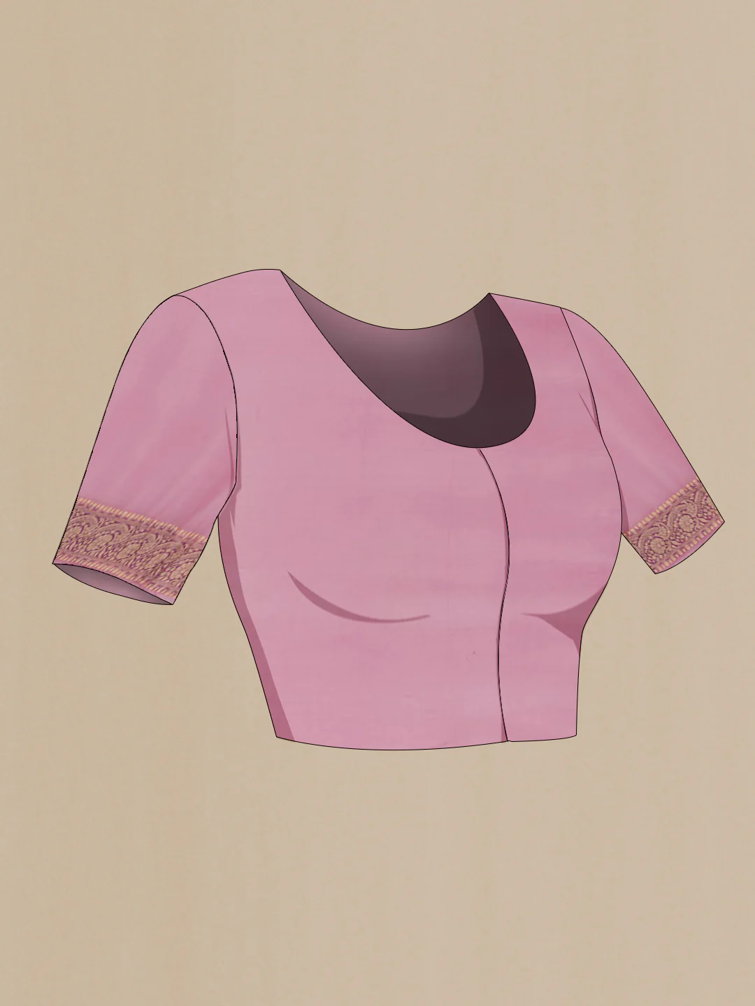 Lavender Banarasi Georgette Saree - Image 2