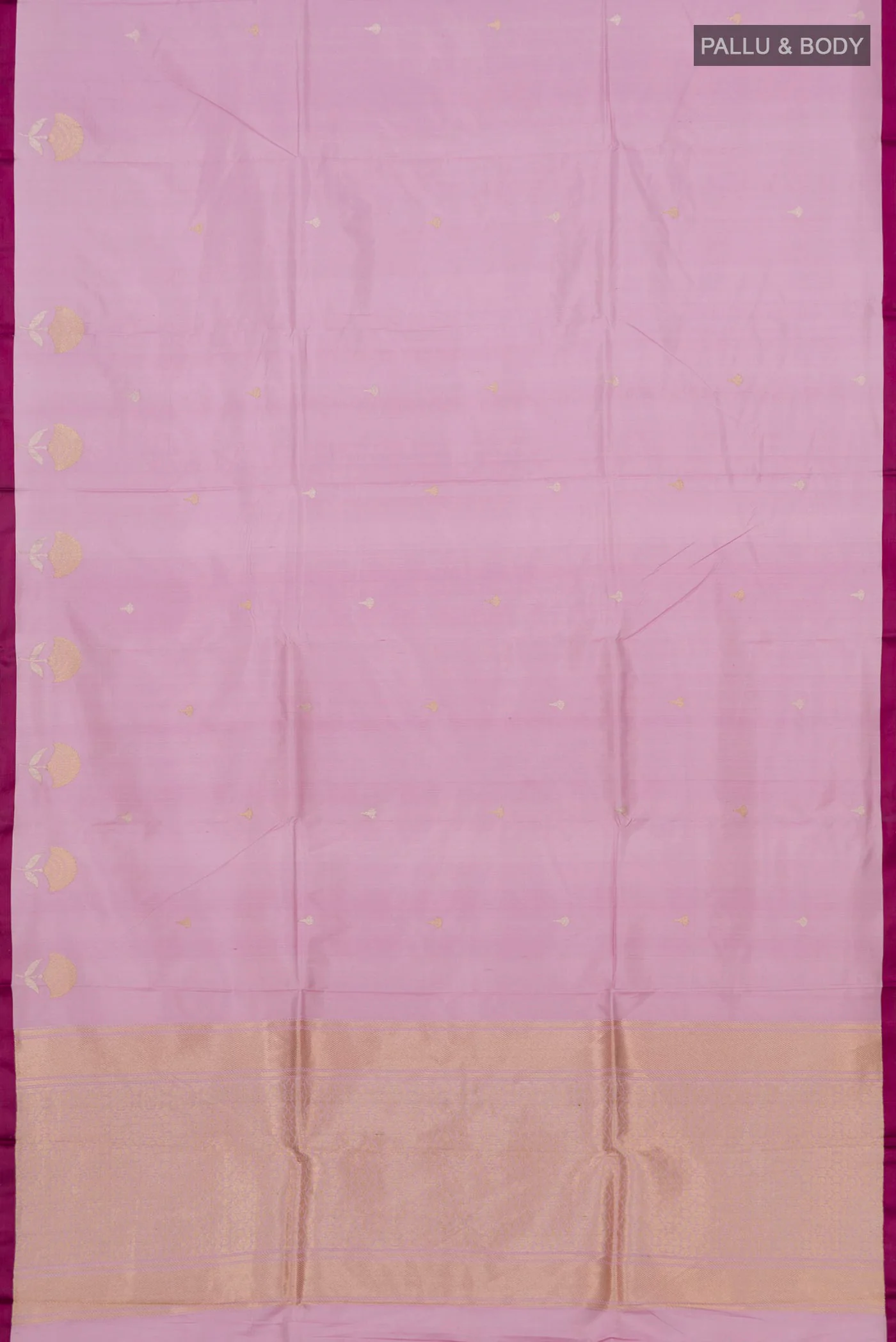 Lavender Banarasi Katan Silk Saree - Image 5