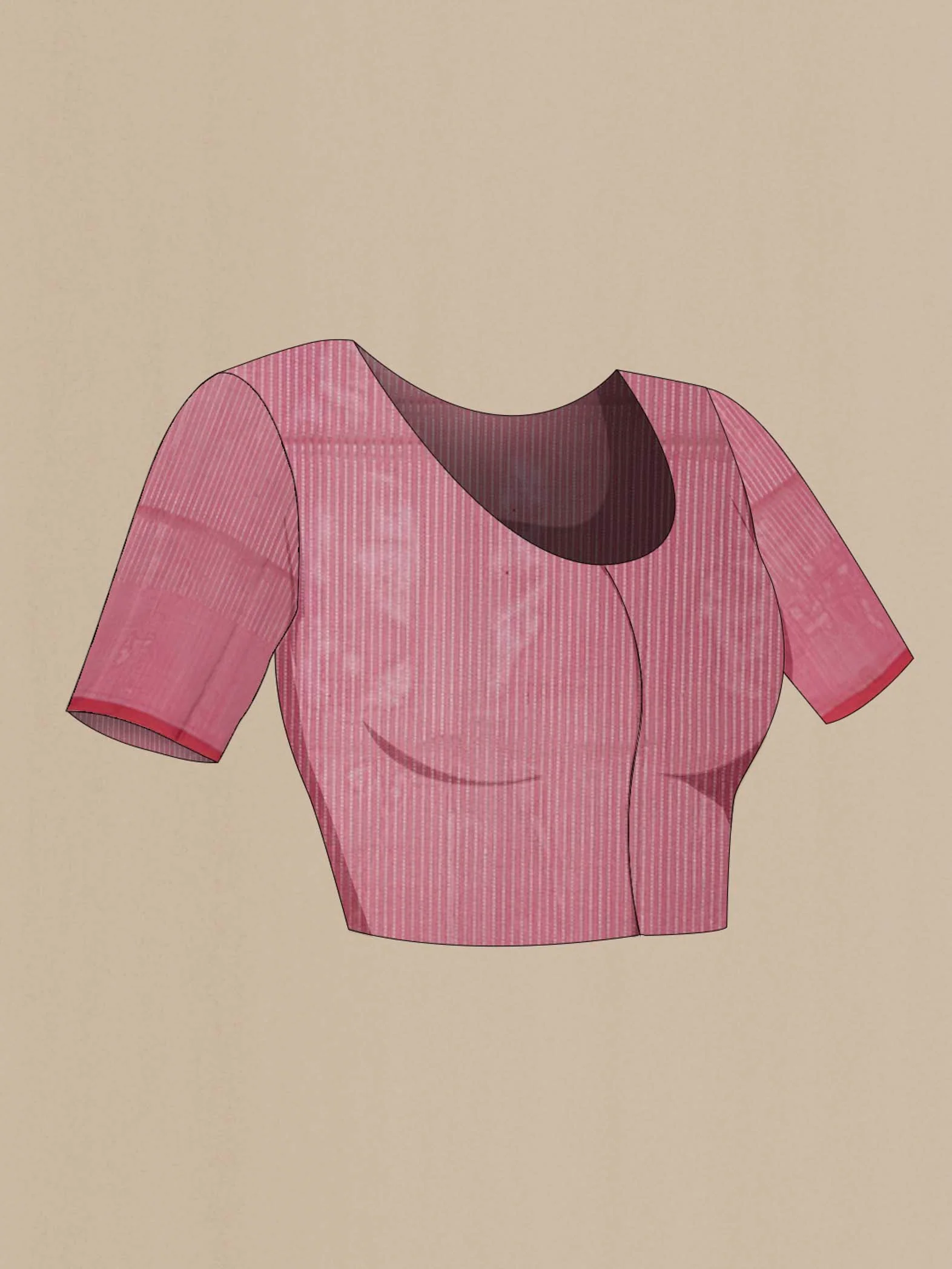 Mauve Banarasi Kora Silk Saree - Image 5