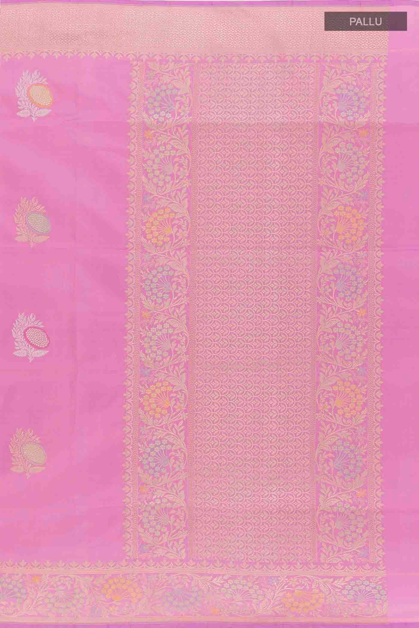 Lavender Banarasi Silk Saree - Image 6
