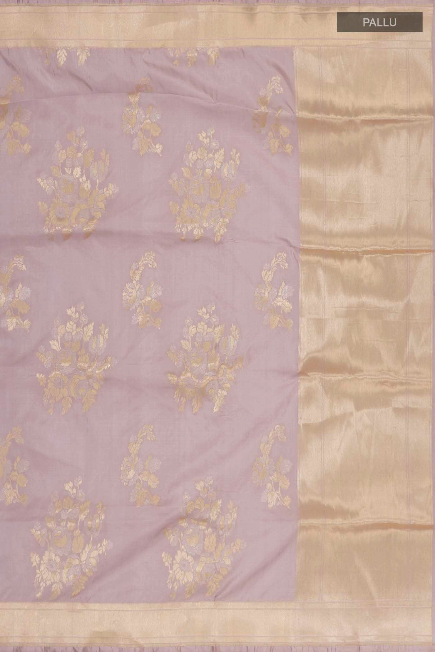 Lavender Banarasi Silk Saree - Image 6