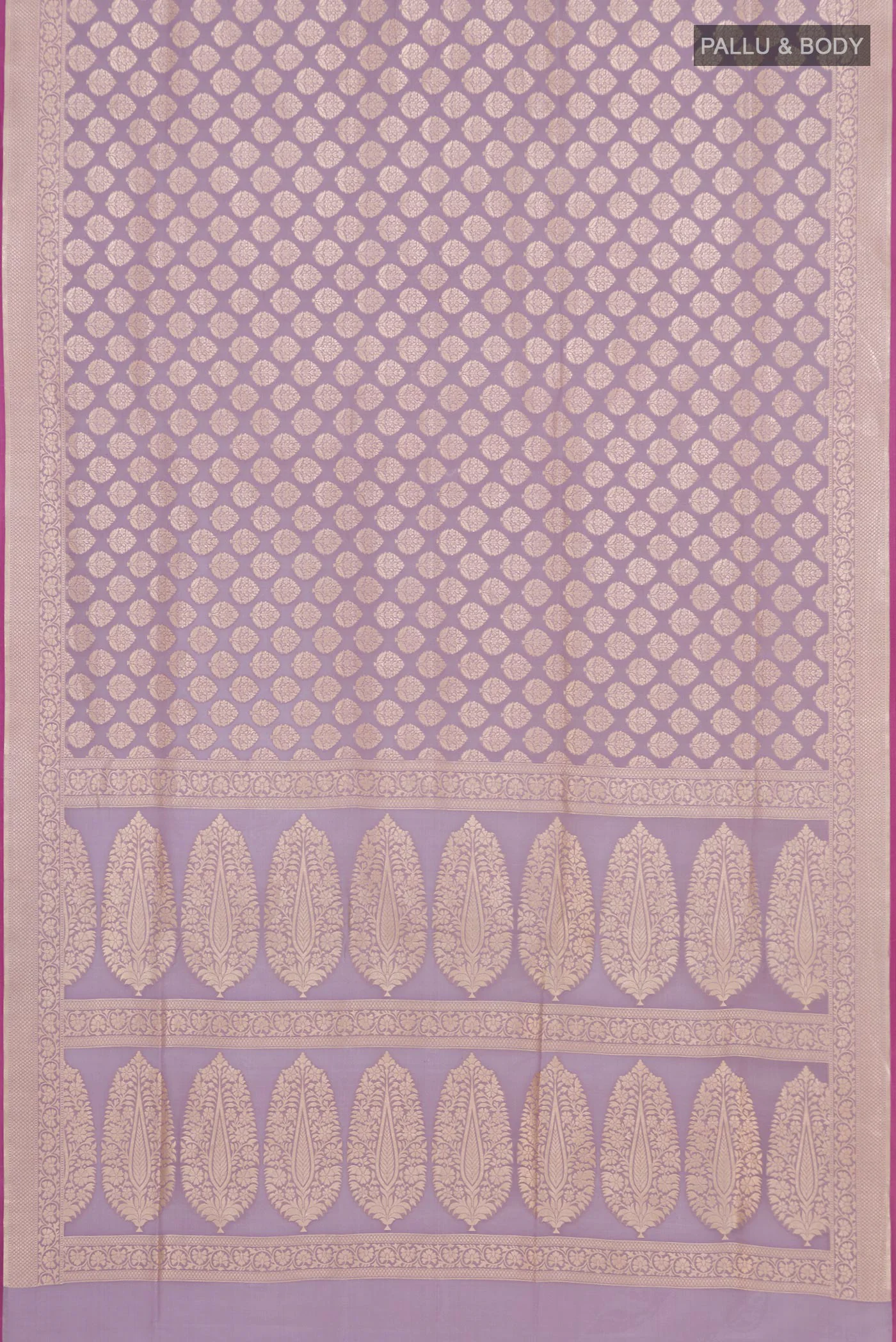 Lavender Banarasi Silk Saree - Image 5