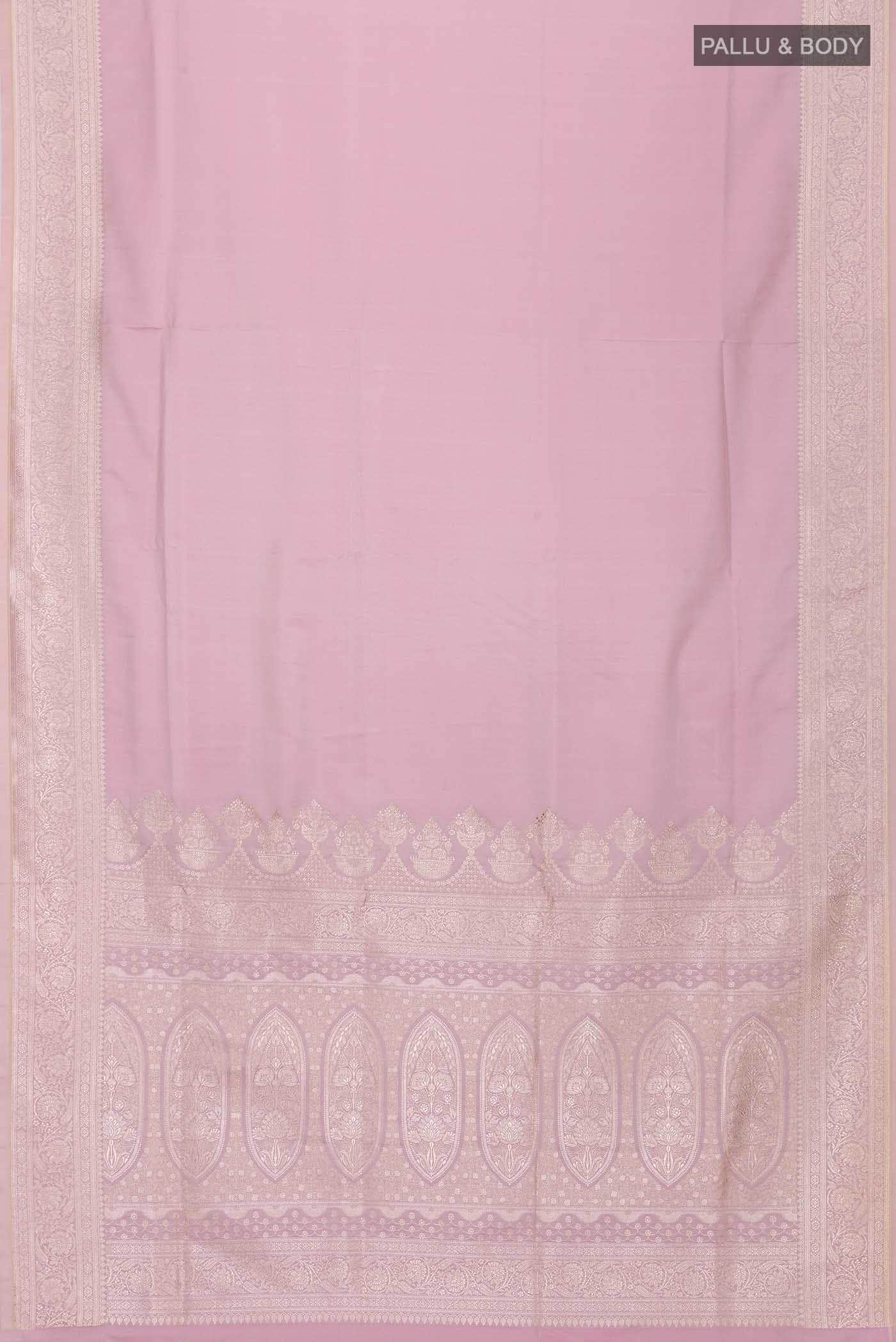 Lavender Banarasi Silk Saree - Image 2