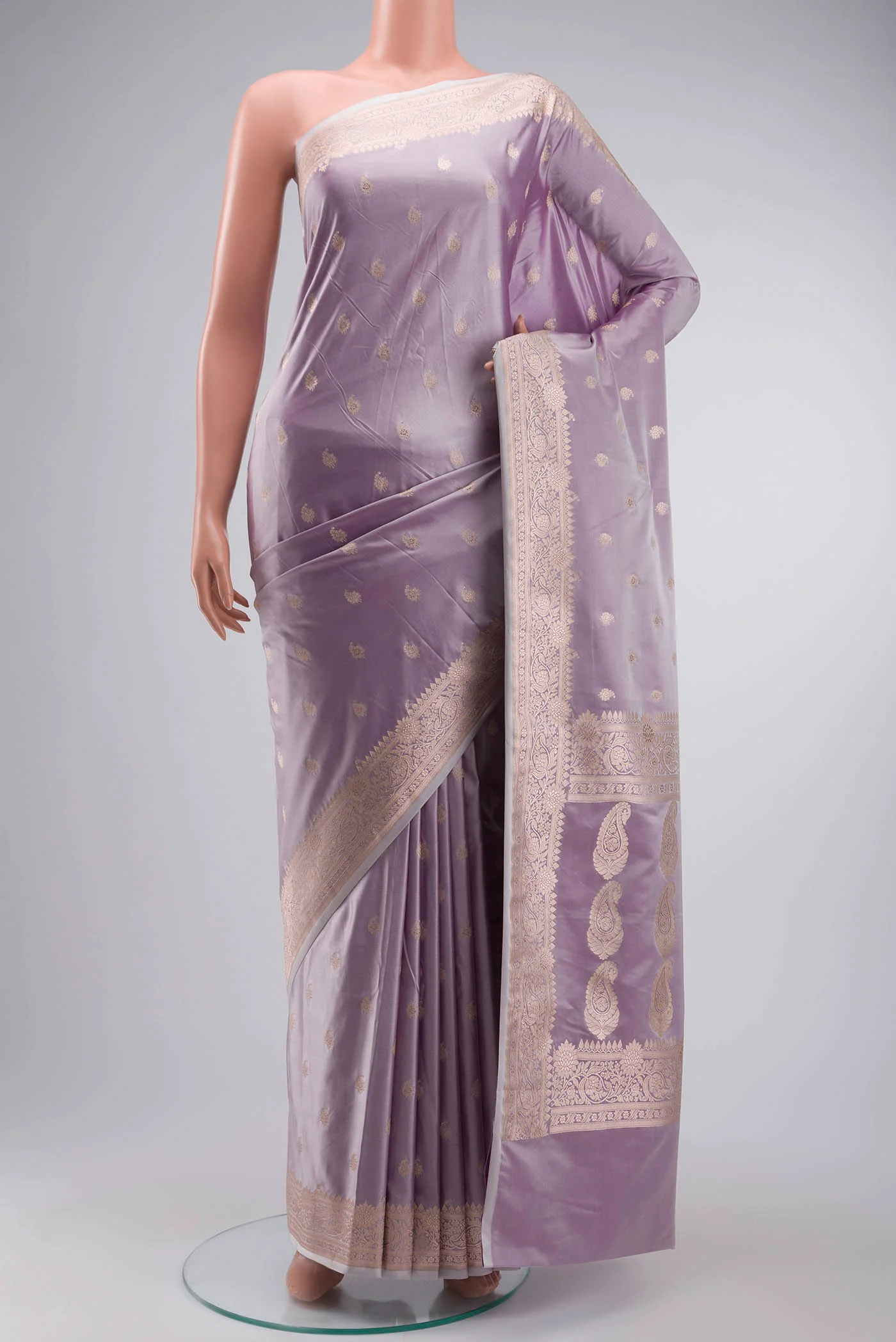 Lavender Blended Banarasi Silk Saree
