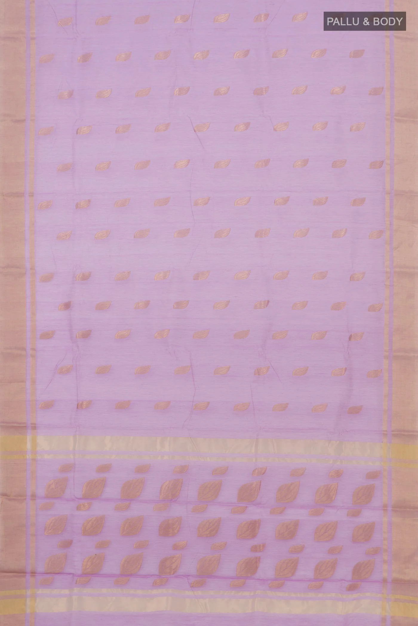 Lavender Chanderi Silk Cotton Saree - Image 5