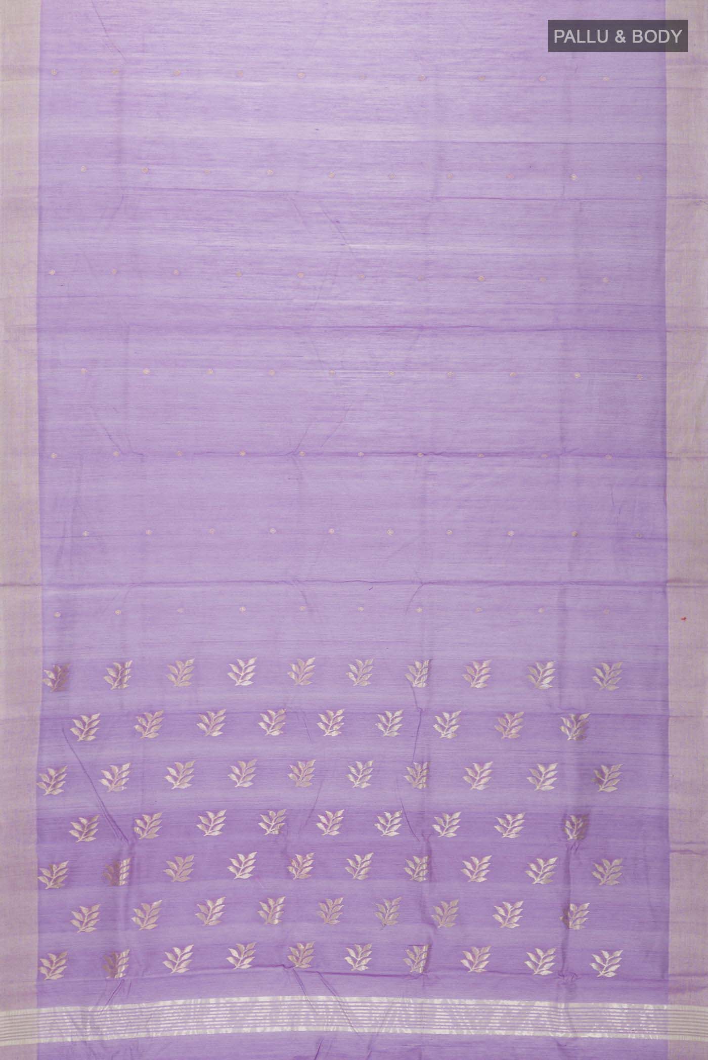 Lavender Chanderi Silk Cotton Saree - Image 3
