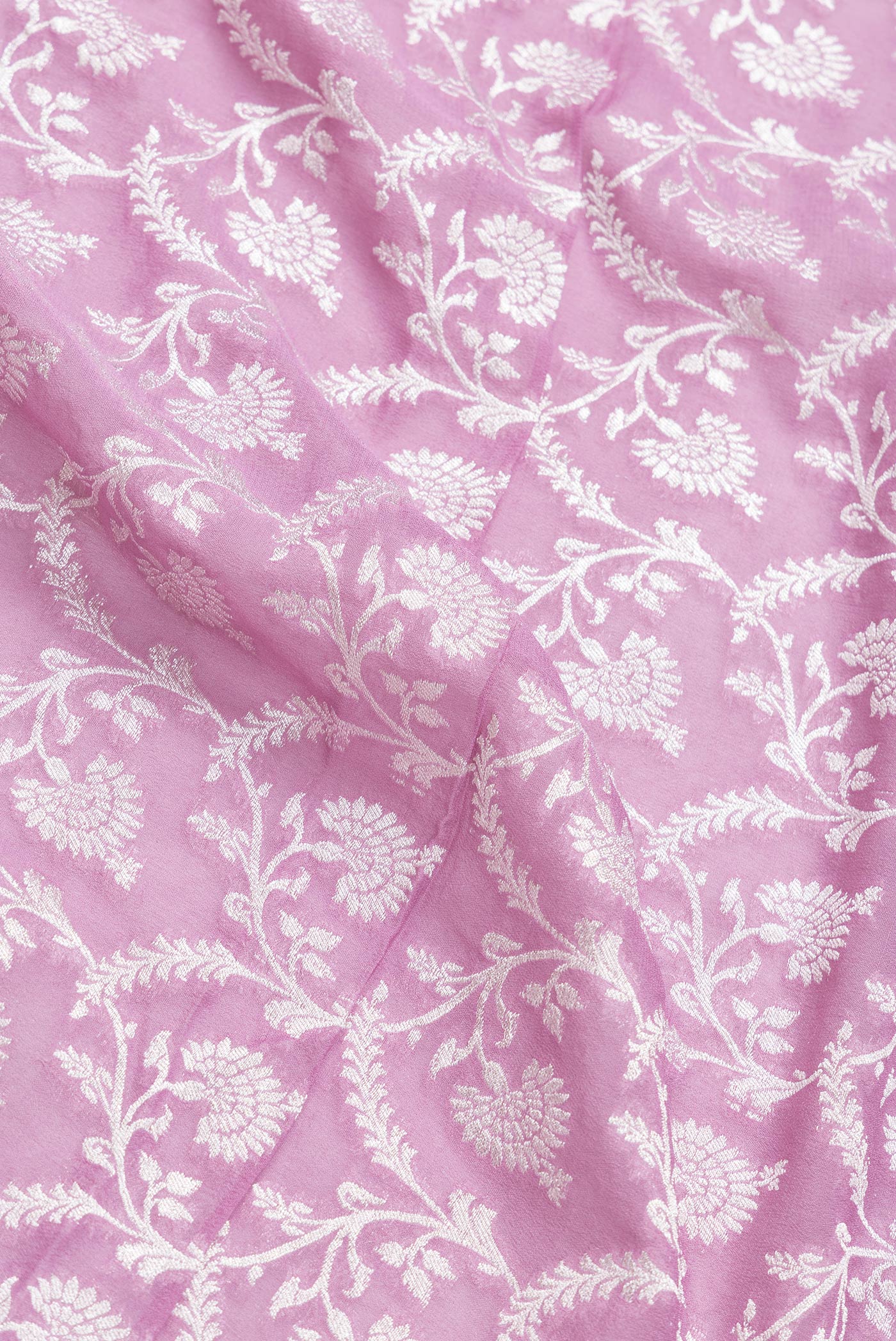 Lavender Banarasi Georgette Saree - Image 2
